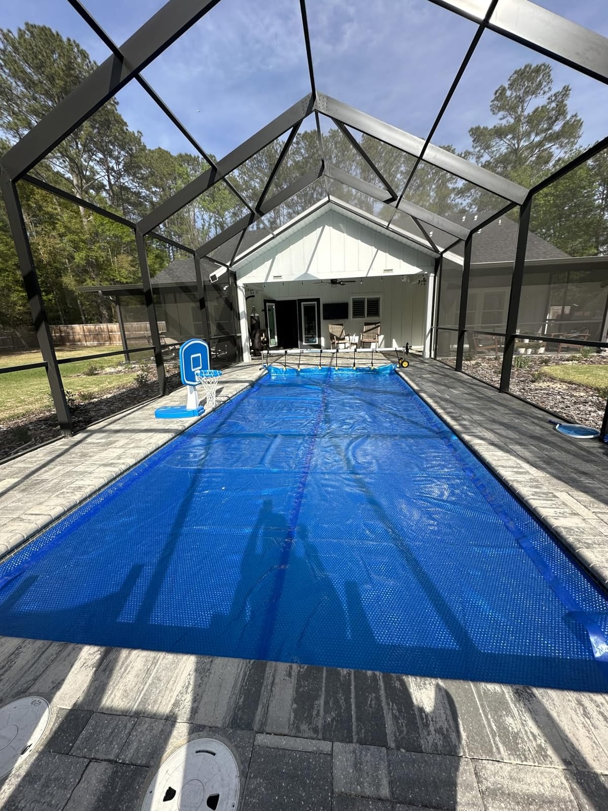 In The Swim 18' x 36' Premium Blue Rectangle Solar Pool Cover 12 Mil customer photo 1