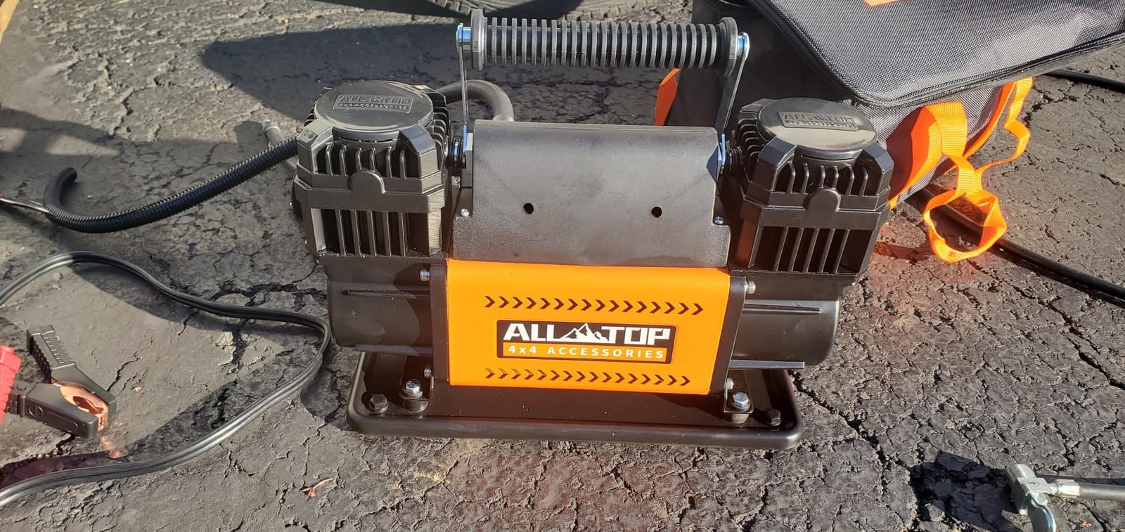 ALL-TOP 12V Air Compressor w/LCD Control Panel to Preset Target Pressure, 150PSI 12.35CFM Air Pump Inflator for Overland (Dual Cylinder) customer photo 2