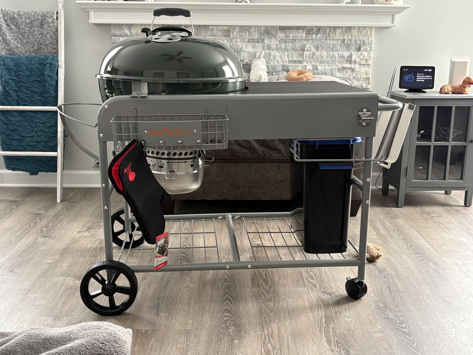 Pizza Oven Table Grill Cart for Ninja Woodfire, Blackstone Griddle, Ooni | 51'' Outdoor Pizza Oven Stand with Seasoning Tray for Outdoor Cooking, BBQ Prep Station, Easy Assembly customer photo 1