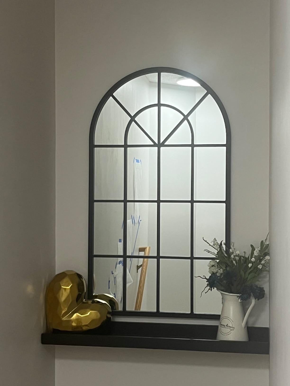 Dewfig Arched Window Wall Mirror, 42