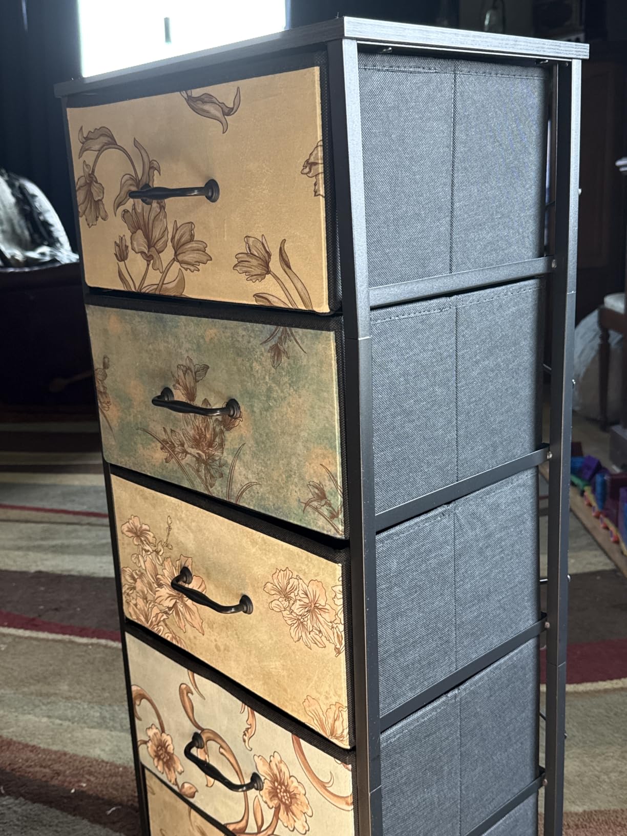 Furnulem Tall 6 Drawers Dresser for Bedroom, Vintage Storage Organizer Unit customer photo 2