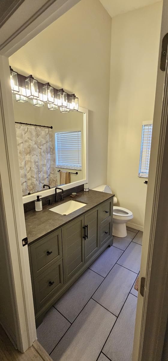 Vanity Art 72 Inch Bathroom Vanity with Double Sink, Vintage Green customer photo 2