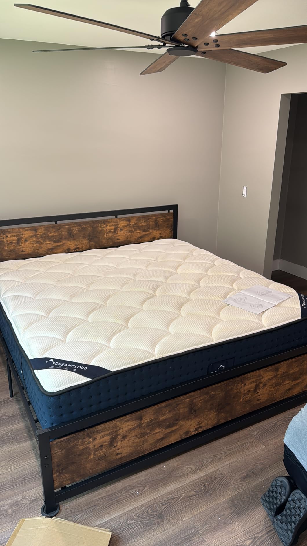 LIKIMIO King Size Bed Frame with Headboard and Footboard customer photo 1