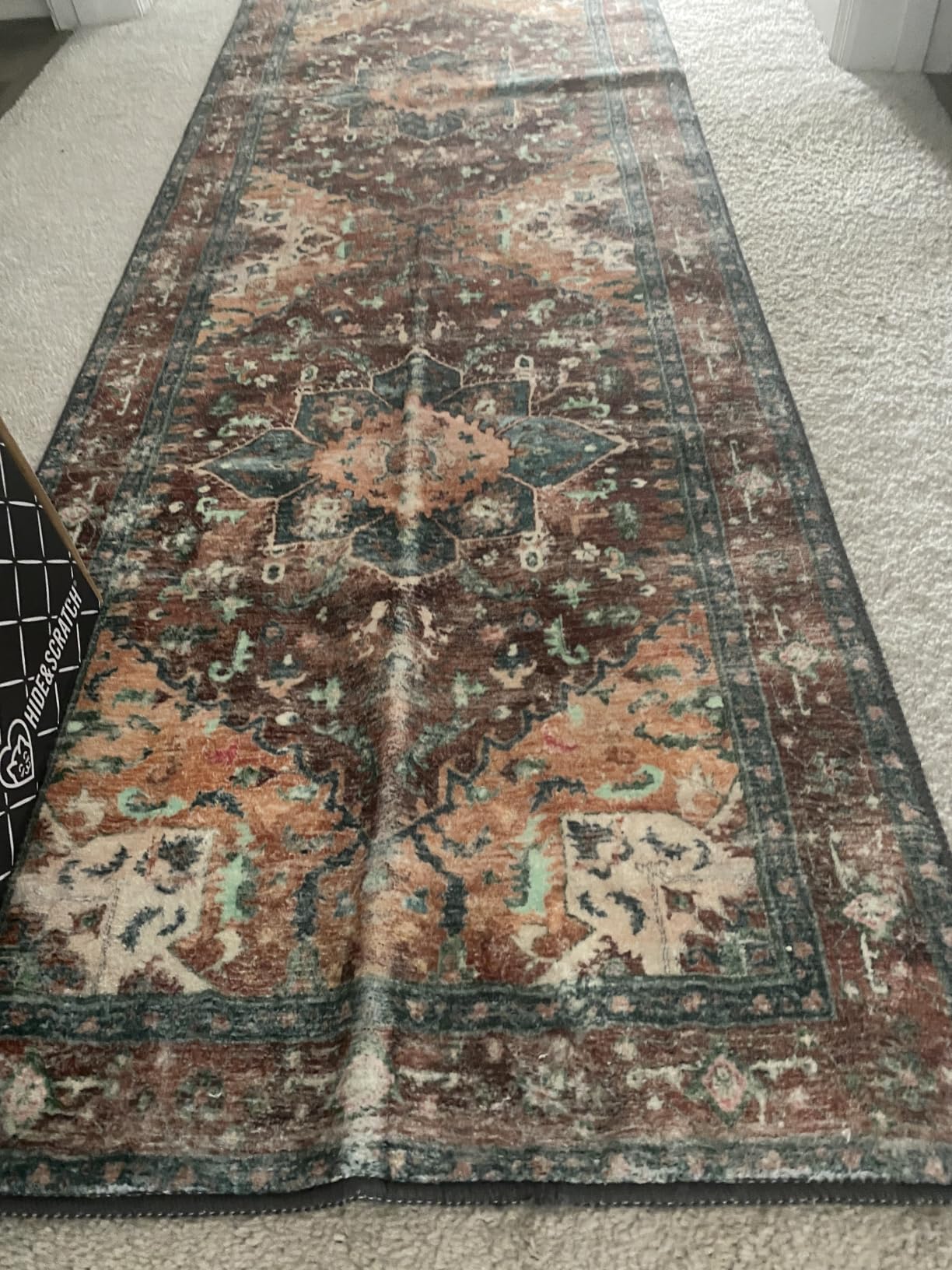 Yamaziot Washable Runner Rug, 2x8 Non-Slip Boho Vintage Hallway Kitchen Rug customer photo 1