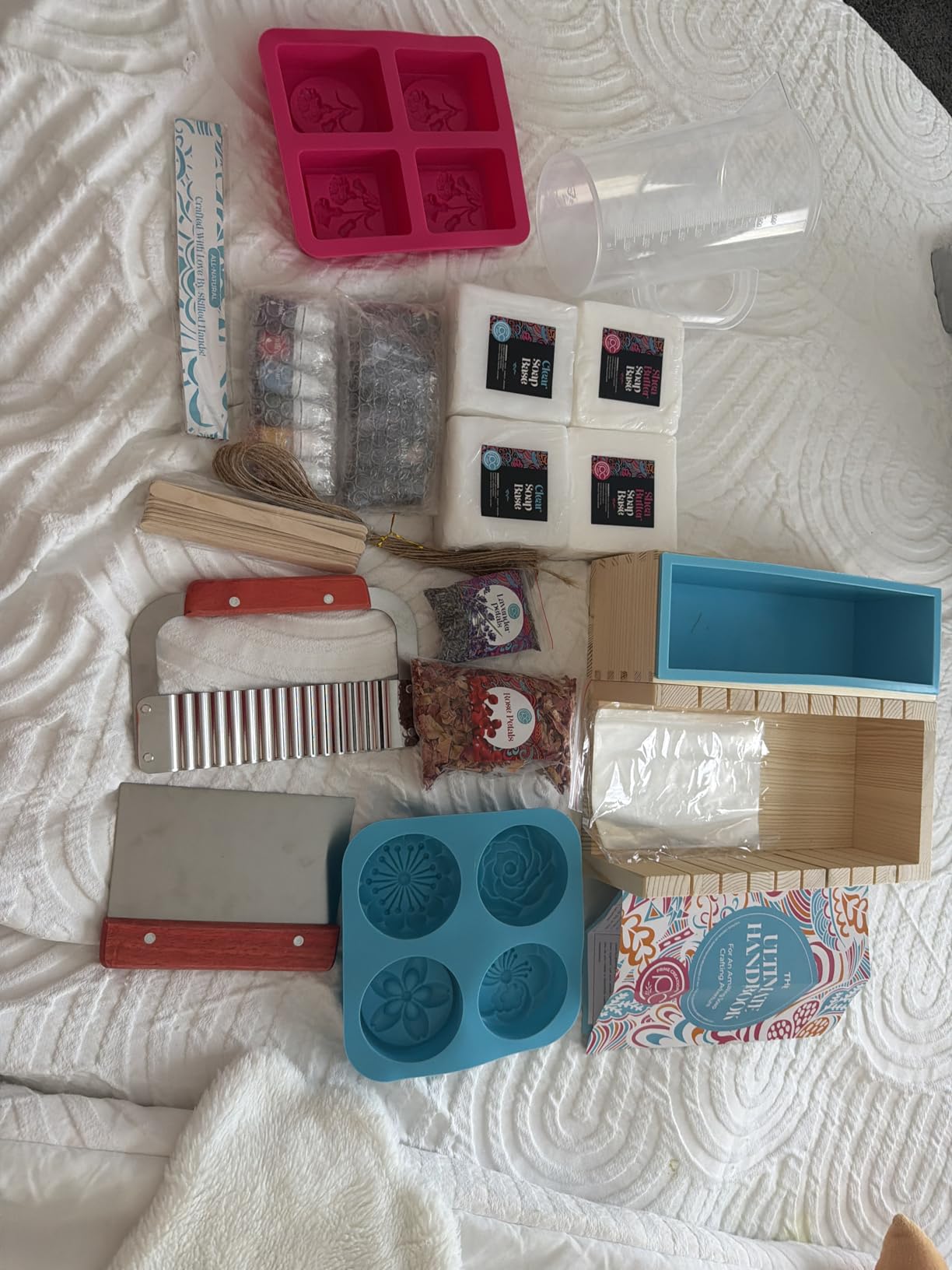 Soap Making Kit with Melt & Pour Base, Cutting Box, Molds, Fragrances - for Adults & Kids by Prime Creations. customer photo 2