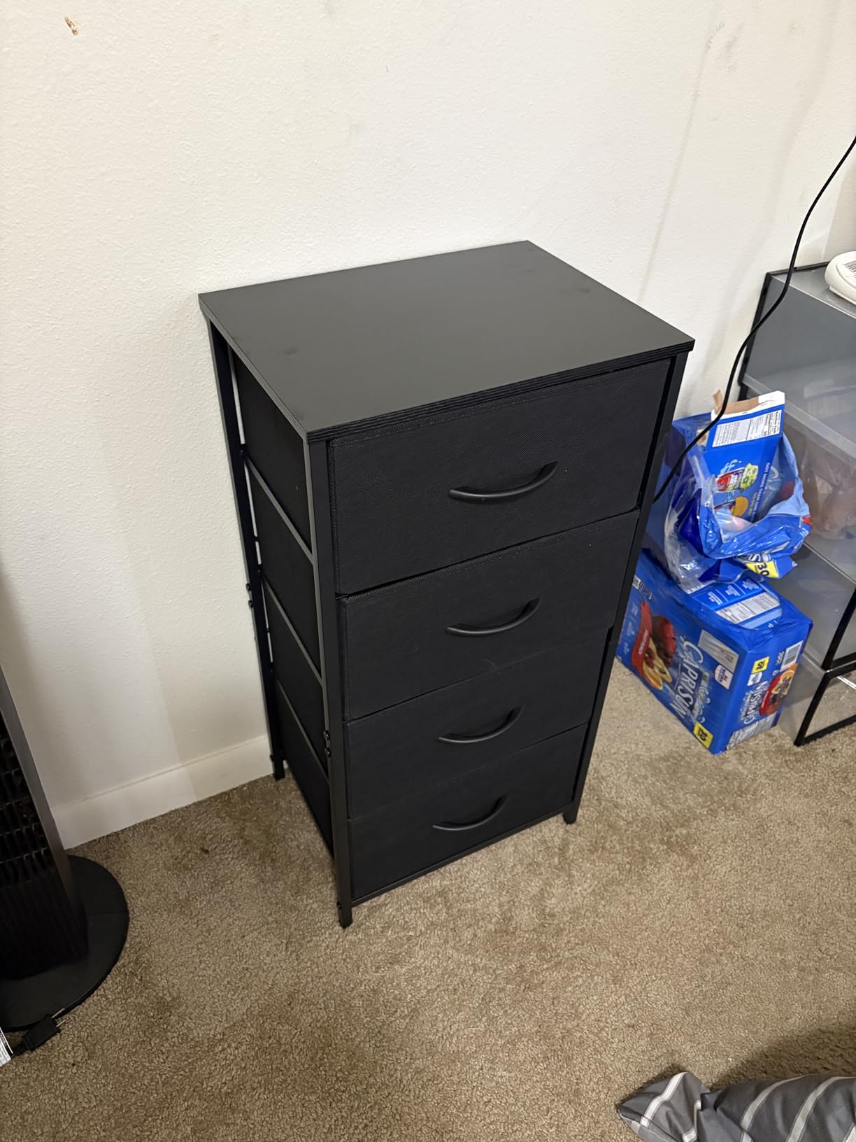 AODK Small Dresser for Bedroom with 4 Storage Drawers, Black customer photo 1
