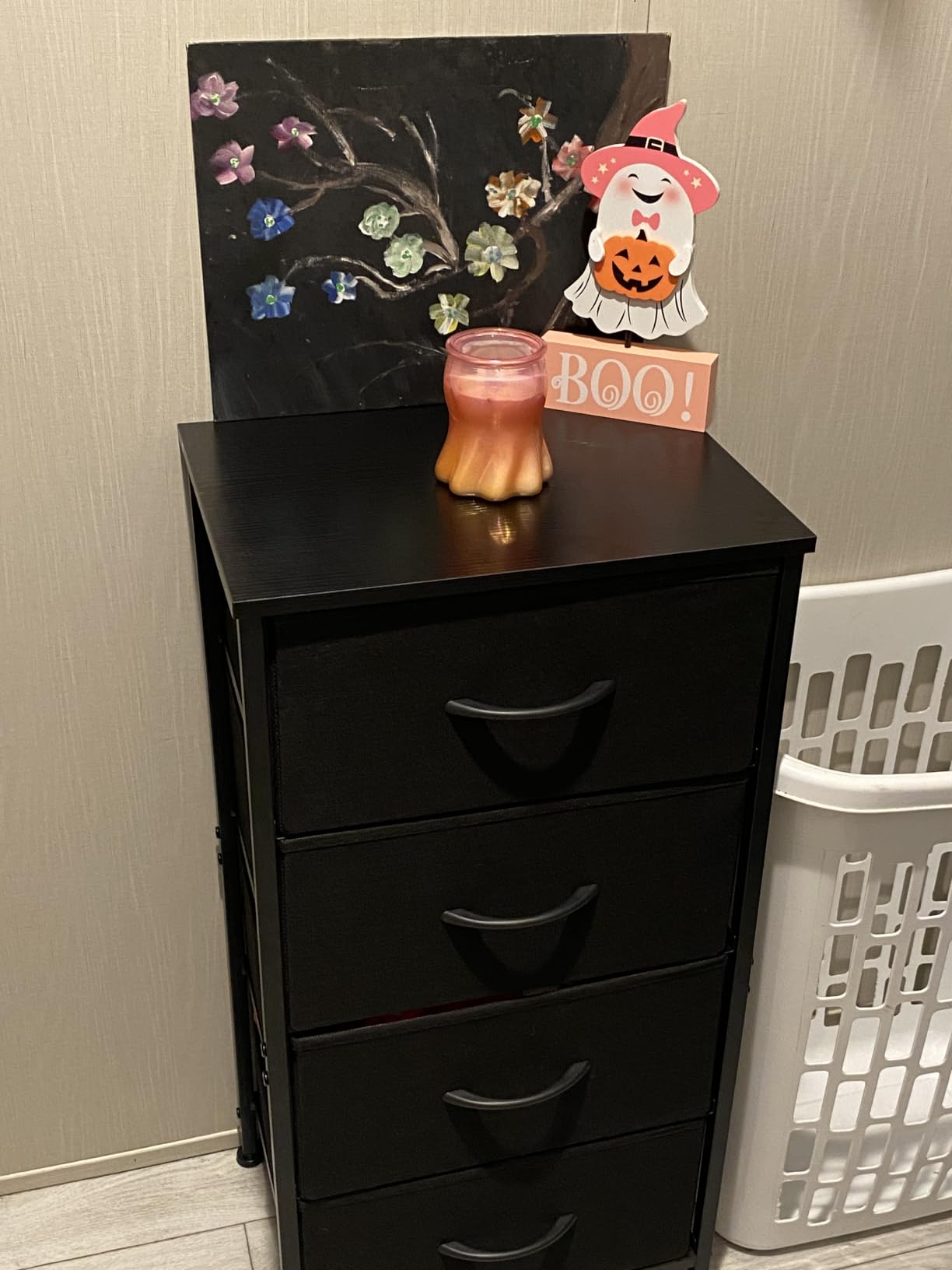 AODK Small Dresser for Bedroom with 4 Storage Drawers, Black customer photo 2