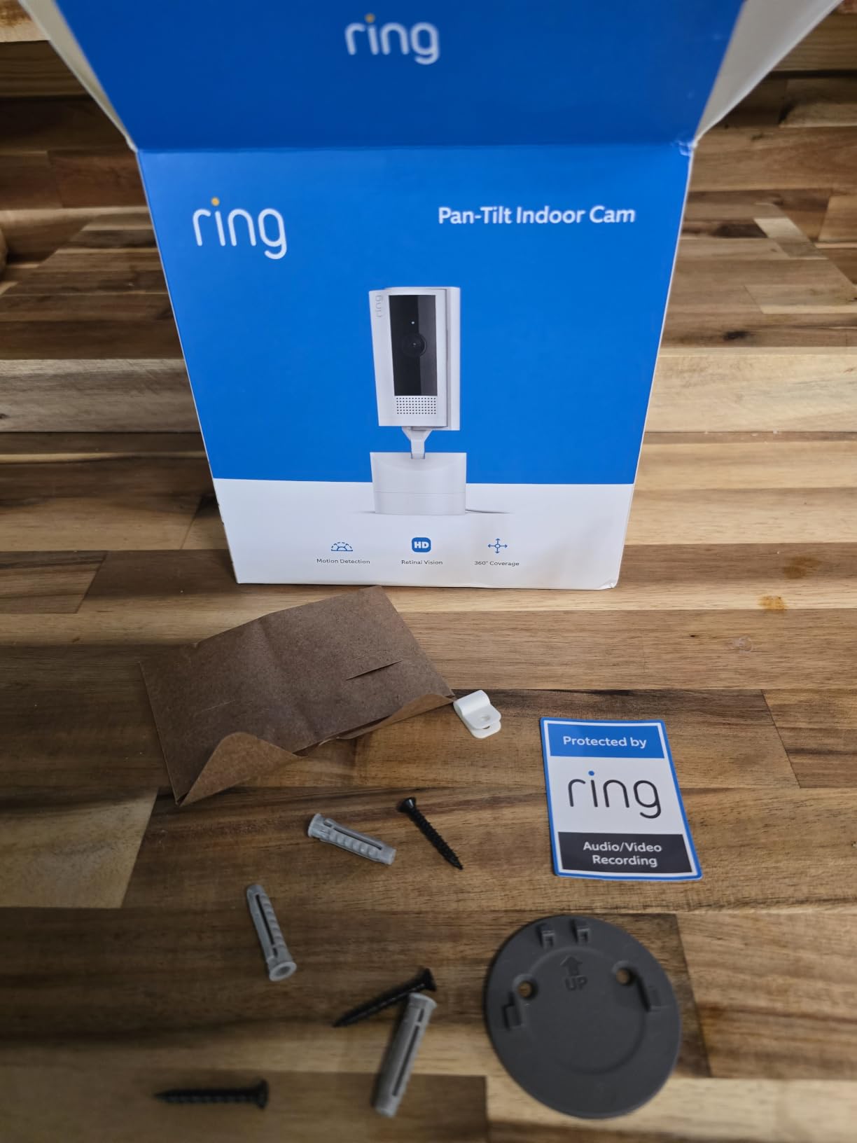 Ring Pan-Tilt Indoor Cam (newest model) - See all around your home or business with 360 deg pan coverage, HD video, plus Two-Way Talk (2024 release), White customer photo 2