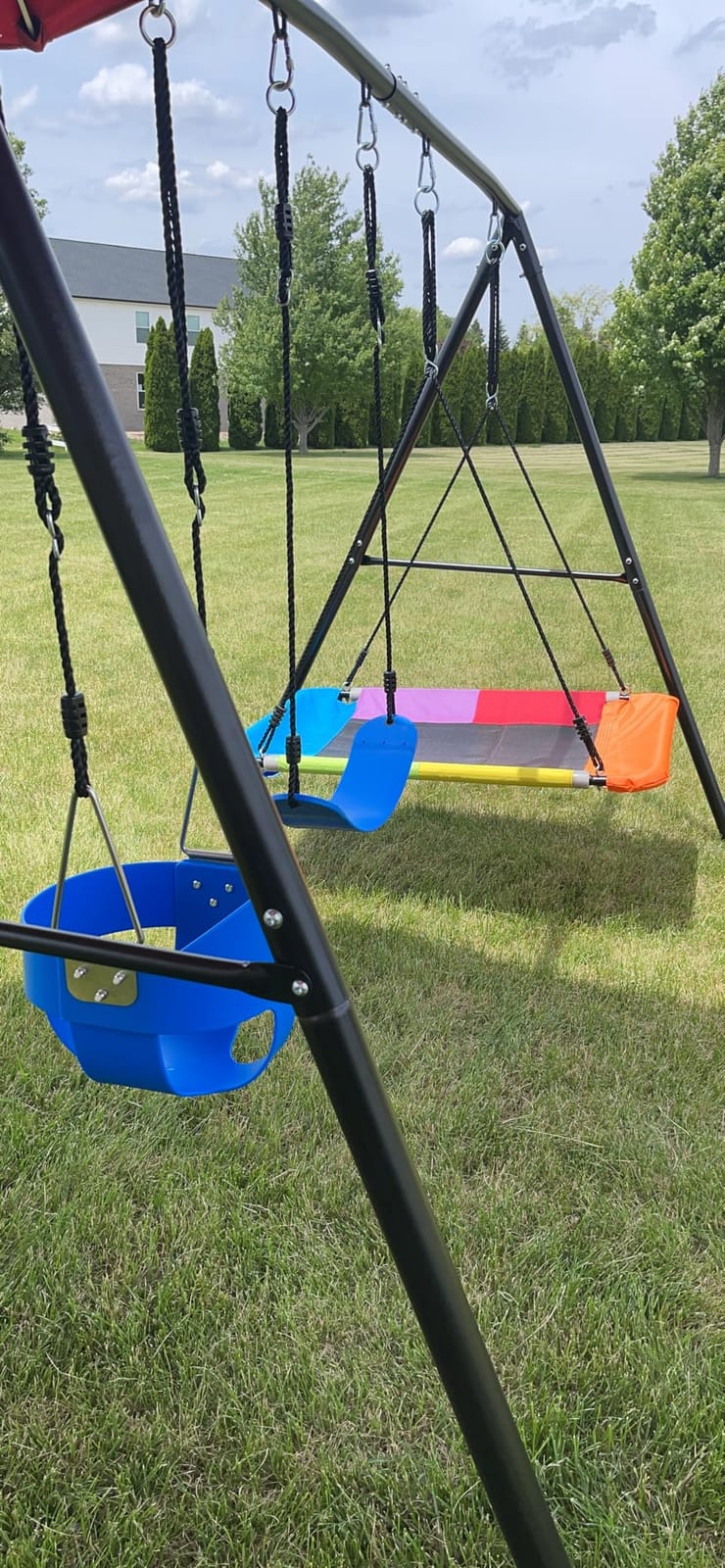Hapfan 3 in 1 Swing Set for Backyard with Toddler, Platform and Belt Swing customer photo 2