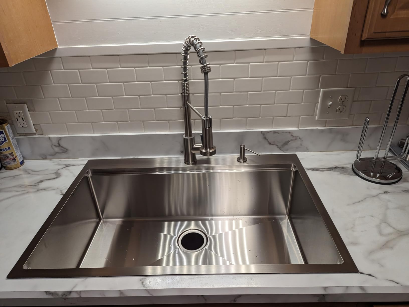 33x19 Drop In Kitchen Sink Stainless Steel Workstation Sink customer photo 2