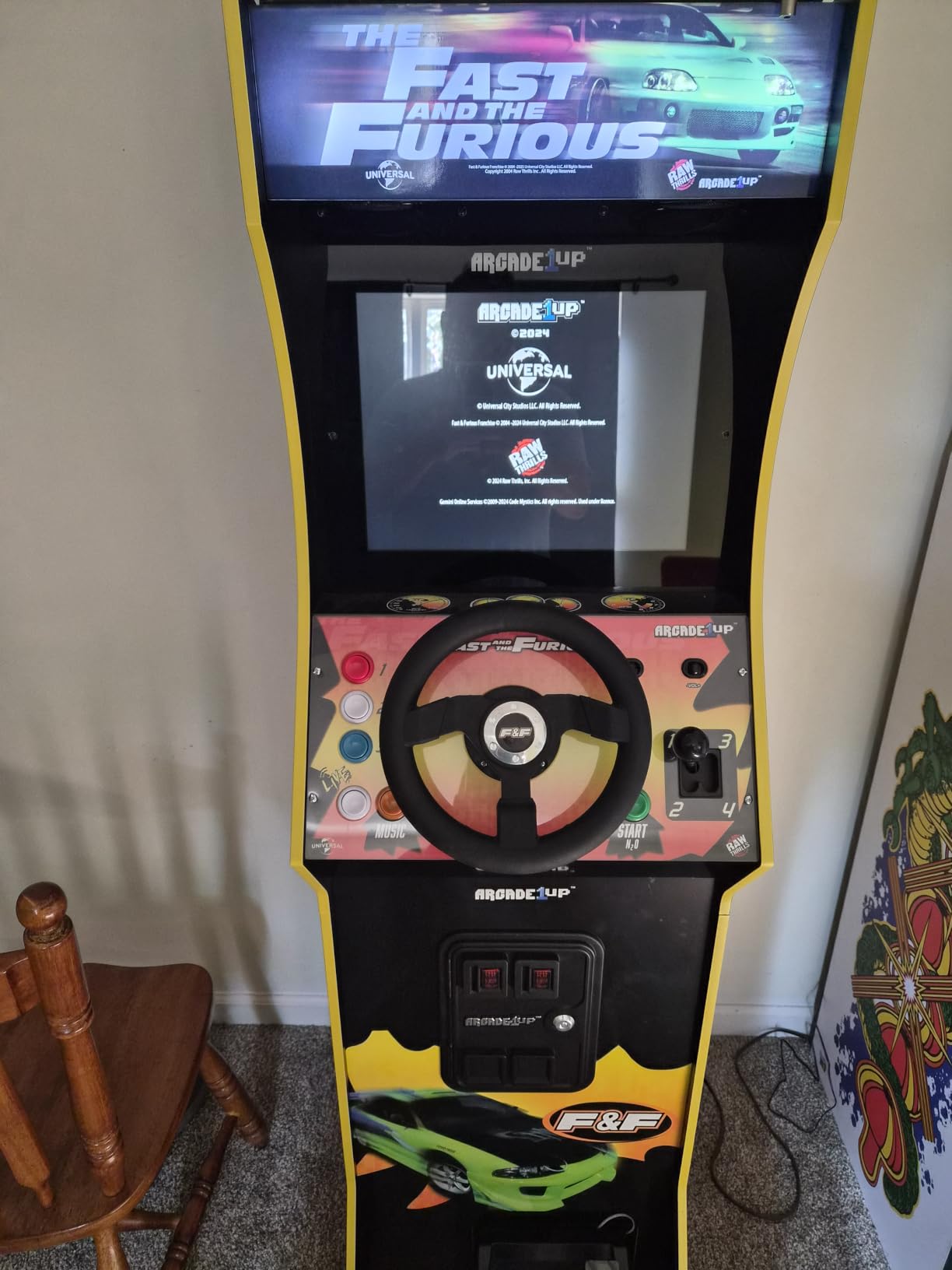 Arcade1Up The Fast and the Furious Deluxe Arcade Machine, Steering Wheel customer photo 1