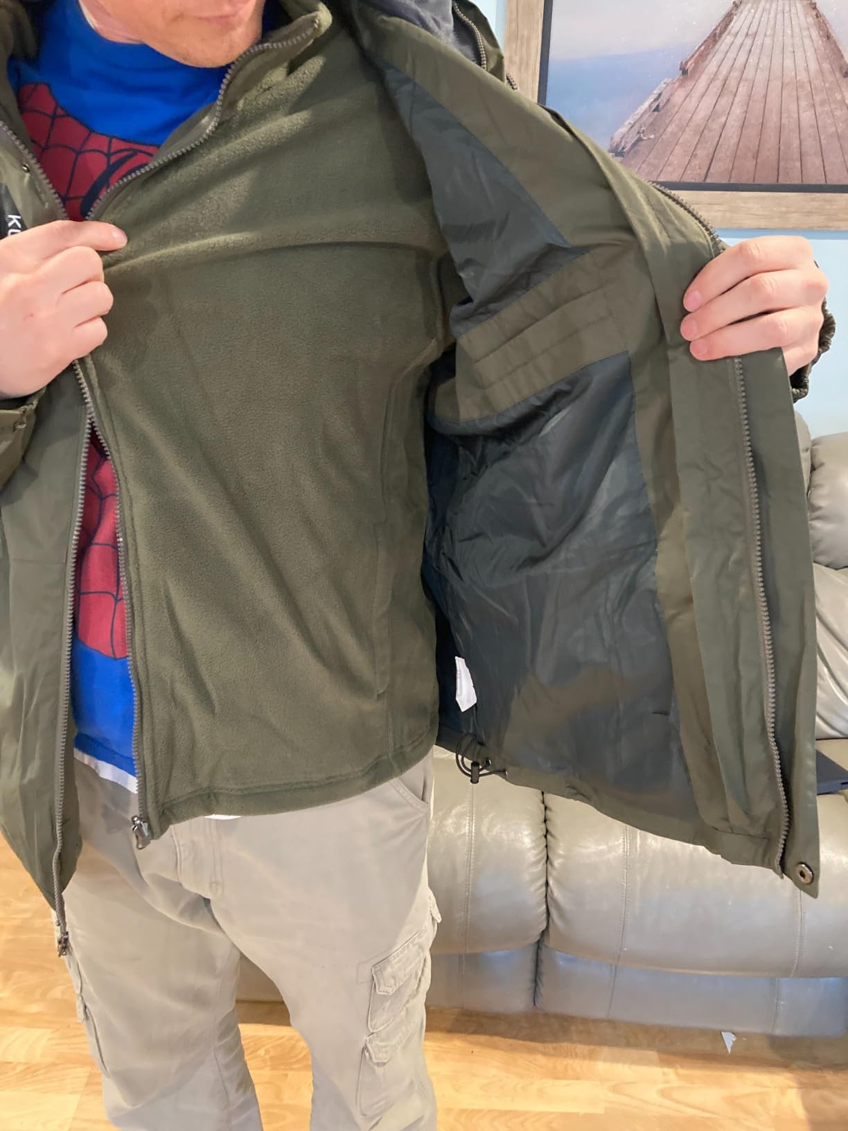 Mens Winter Skiing Jacket 3 in 1 Waterproof Warm Snow Fleece Lining Coat Hooded Windproof Jacket S-6XL customer photo 2