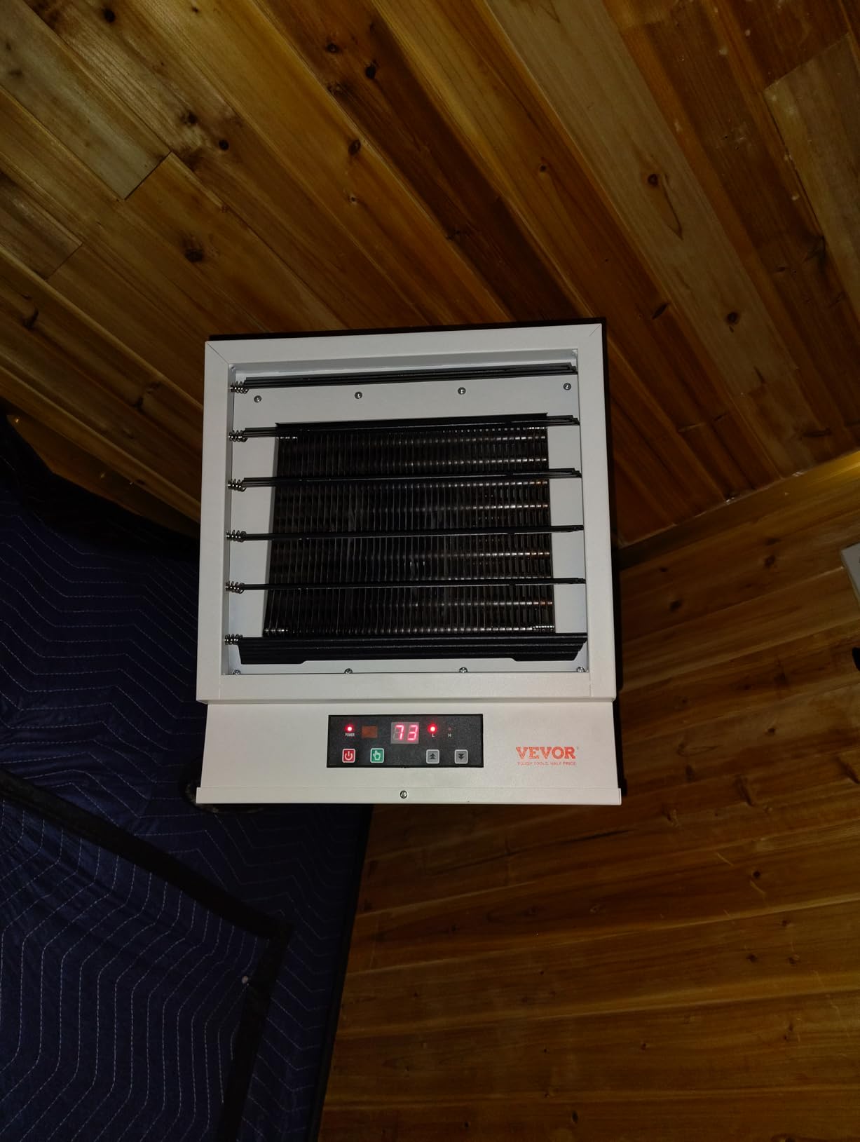 VEVOR Electric Garage Heater, 10000 Watt Digital Fan Forced Wall Ceiling Mount Shop Heater, Remote Control, Overheat Protection, Hardwired Heater with 9 Hour Timer, ETL Listed customer photo 2
