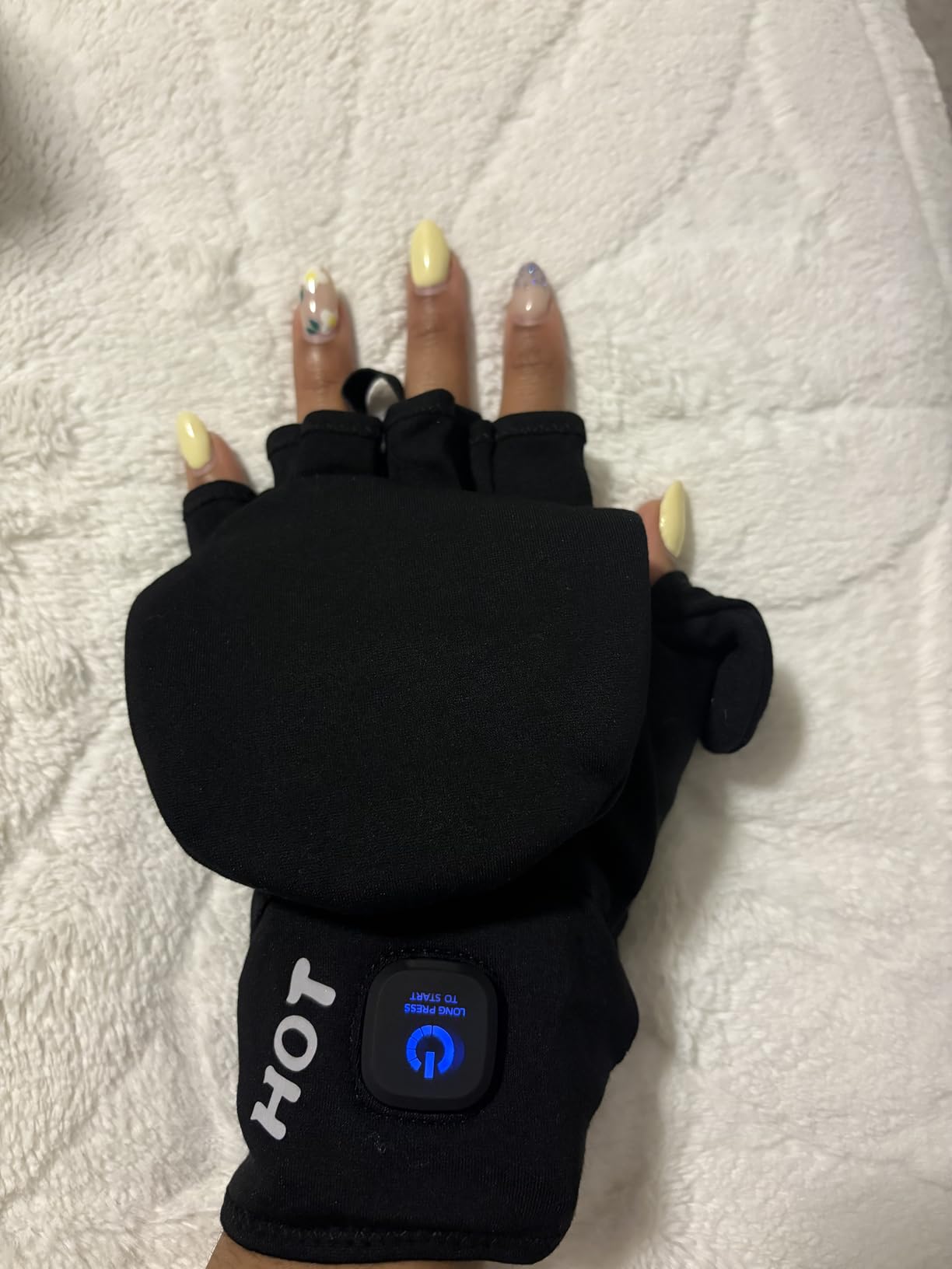 Heated Gloves for Men Women, Rechargeable Full & Half Hands Electric Gloves Heated Fingerless Touchscreen Gloves Heated Winter Hand Warmer for Work Cycling Skiing Outdoor Snow customer photo 2