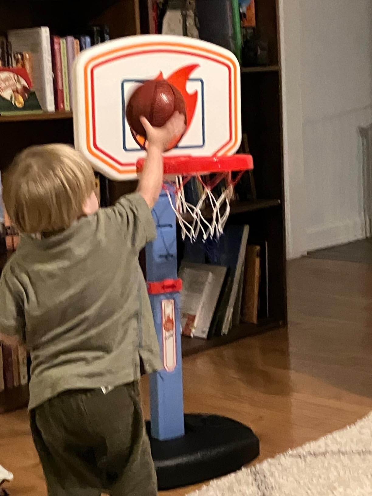 JOYIN Toddler Basketball Hoop Indoor, Adjustable Basketball Goal for Kids with 4 Balls, Game Toys for Playroom Pool Outdoor, Birthday Gift for Baby Boys Girls Age 1 2 3 4 - Air Pump Included customer photo 2