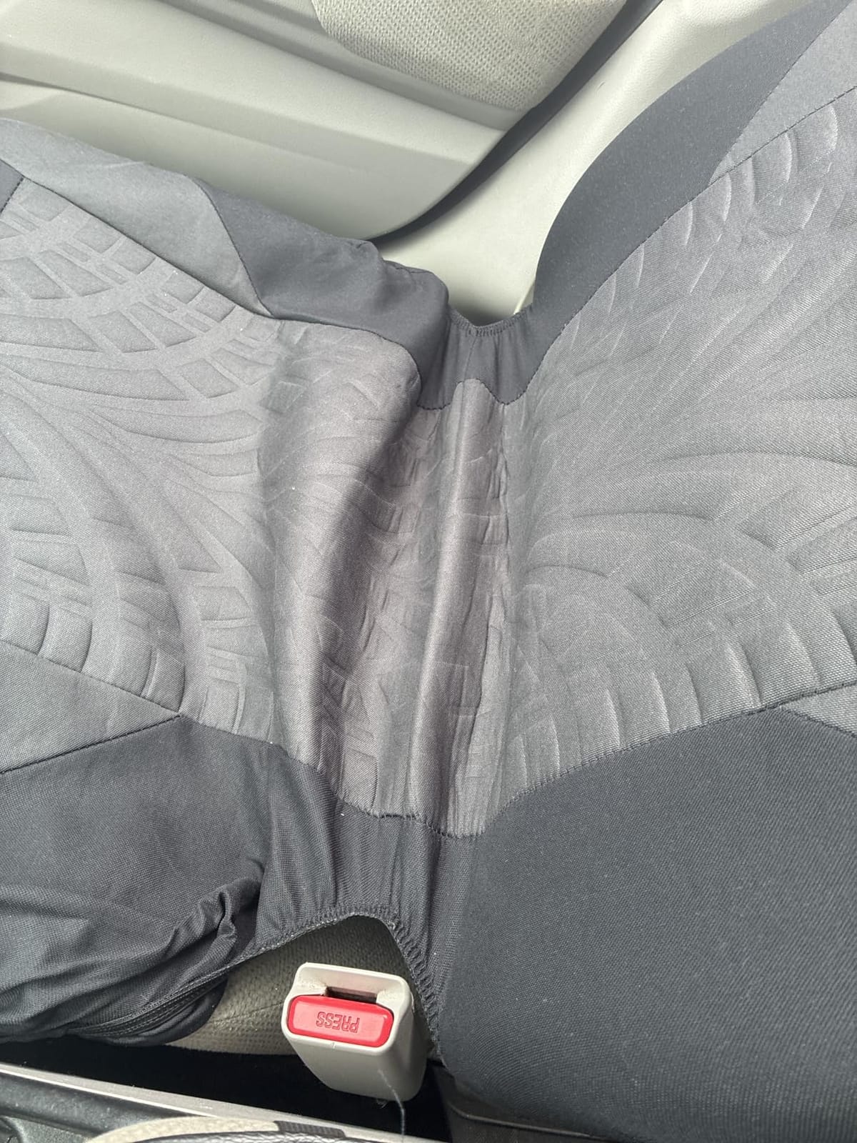 CAR PASS Car Seat Covers Full Sets, Front & Split Rear Bench for Car, 3D Tyre Embossed Automotive Interior Covers, Airbag Compatible, Quick Setup Universal Fit Seat Covers for Car, SUV(Charcoal) customer photo 1