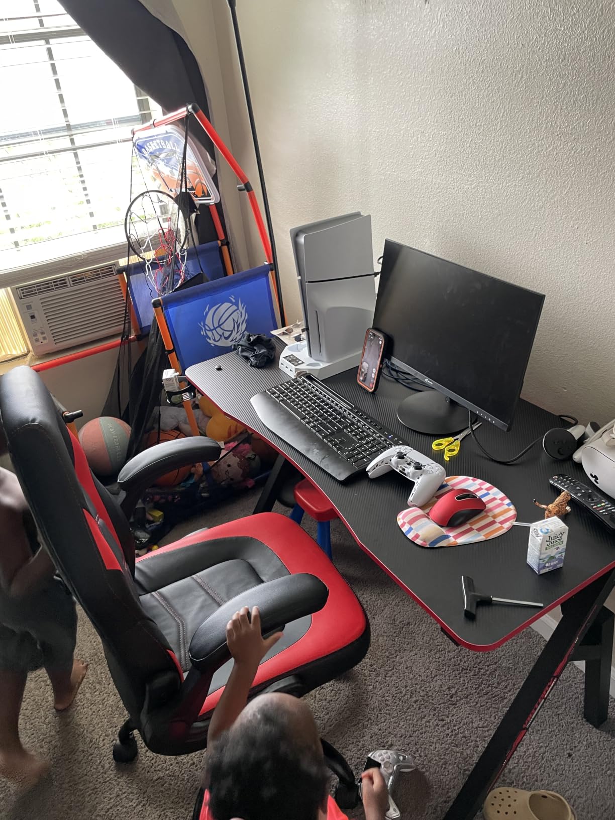 Sweetcrispy Computer Gaming Desk Chair - Ergonomic PU Leather with Comfy Lumbar Support, Height Adjustable Rolling Desk with Flip-up Armrests customer photo 2