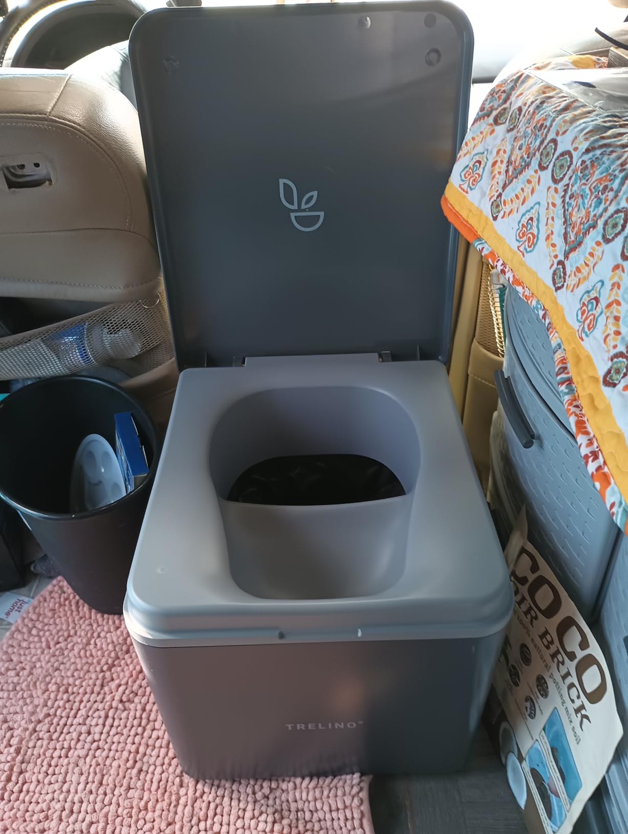 TRELINO Composting Toilet Evo S Gray, Portable Toilet for Camping & Outdoor, Odorless, 1.2 gal & 1.6 gal Capacity customer photo 1