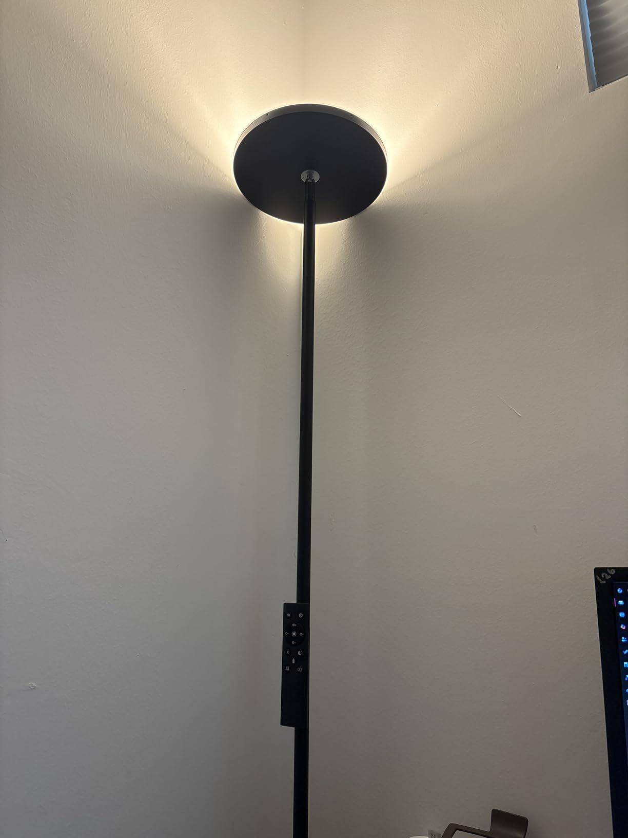 LED Floor Lamp, Bright 36W 3600LM Standing Lamp 350W Equivalent with Remote & Touch Control, Modern Torchiere Floor Lamp with 2700K-6500K Stepless Dimming, 69