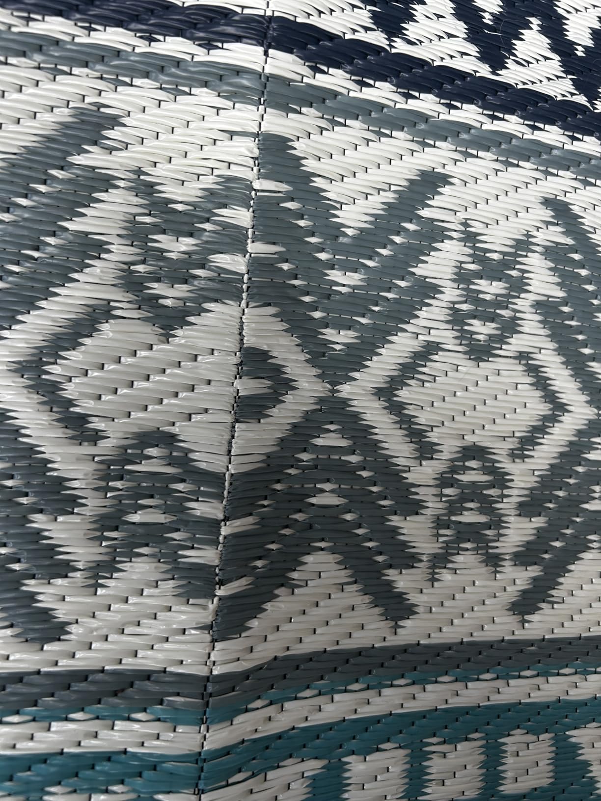 MontVoo Outdoor Rug Carpet Waterproof-Patio Rug Mat 5x8 Reversible RV Outdoor Camping Rugs Picnic Beach Mats Plastic Straw Outside Rugs for Balcony Porch Pool Deck Boho Patio Decor customer photo 1