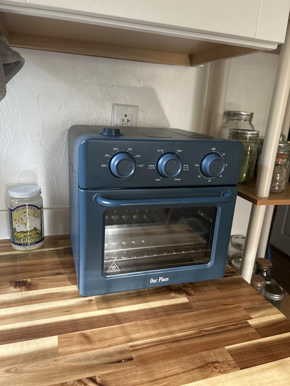 Our Place Wonder Oven, 6-in-1 Air Fryer & Toaster Oven, 2-Rack, 13 Qt | Non-toxic air fryer toaster oven combo; basket, wire rack, bake pan, crumb tray; toast, roast, bake, broil, reheat, steam customer photo 2