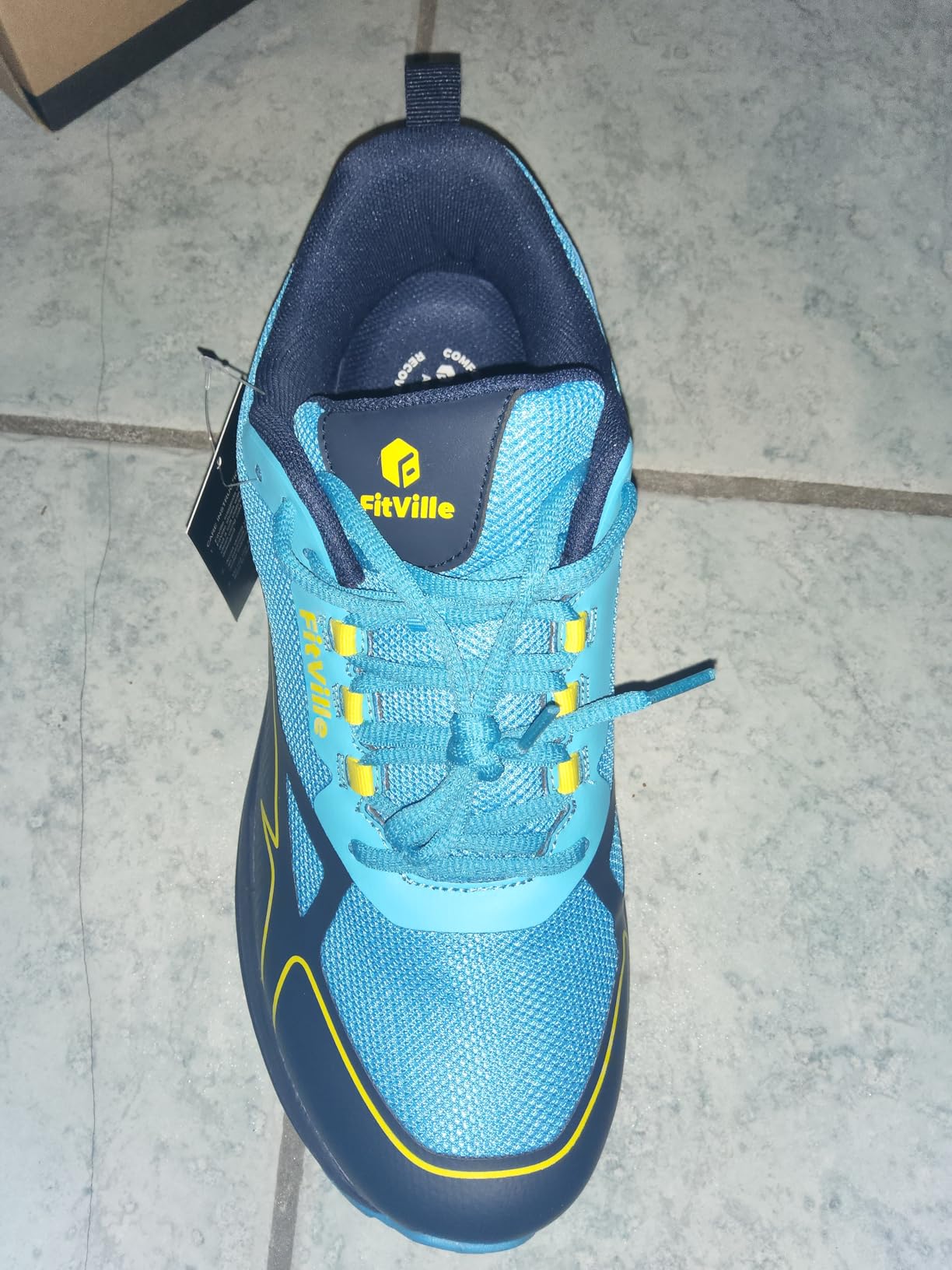 FitVille Mens Wide Trail Running Shoes Walking Sneakers with Arch Support customer photo 1