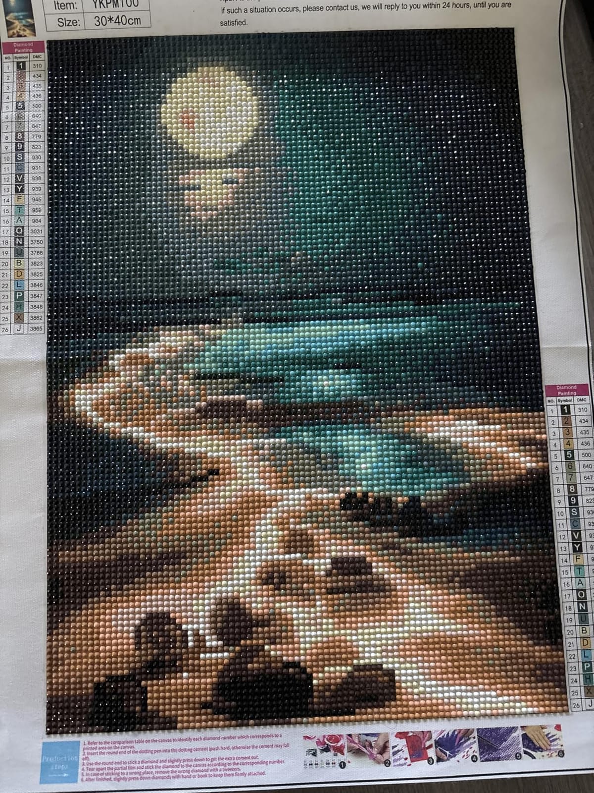 Moonlight Beach Diamond Art Kits for Adults, 5D Diamond Painting for Adults customer photo 1