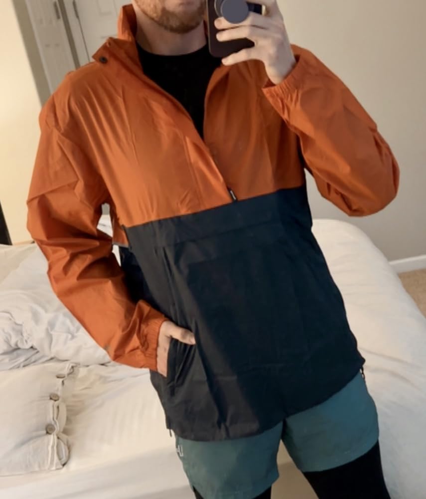 Outdoor Ventures Men's Rain Jacket Waterproof Lightweight Packable Pullover customer photo 1