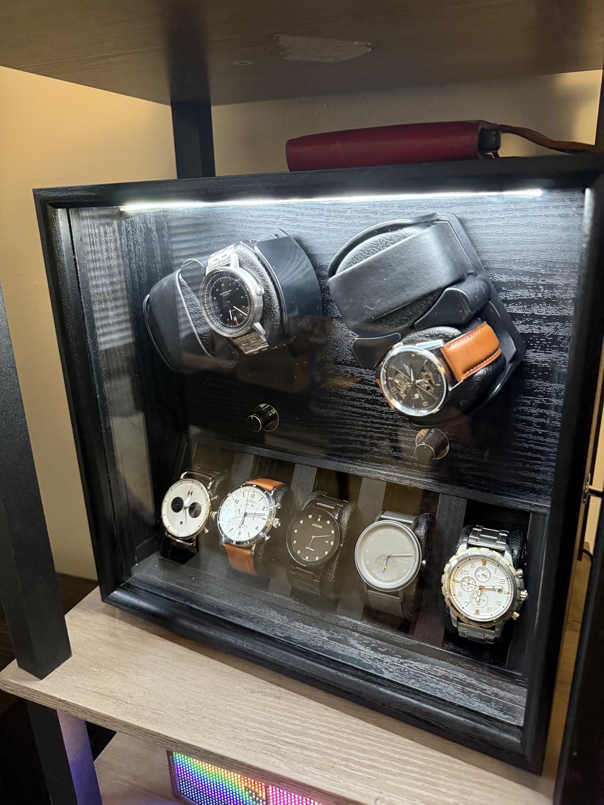 Oryx Watch Winder for 4/6/9/12 Automatic Watches, Rotating Watch Case customer photo 2
