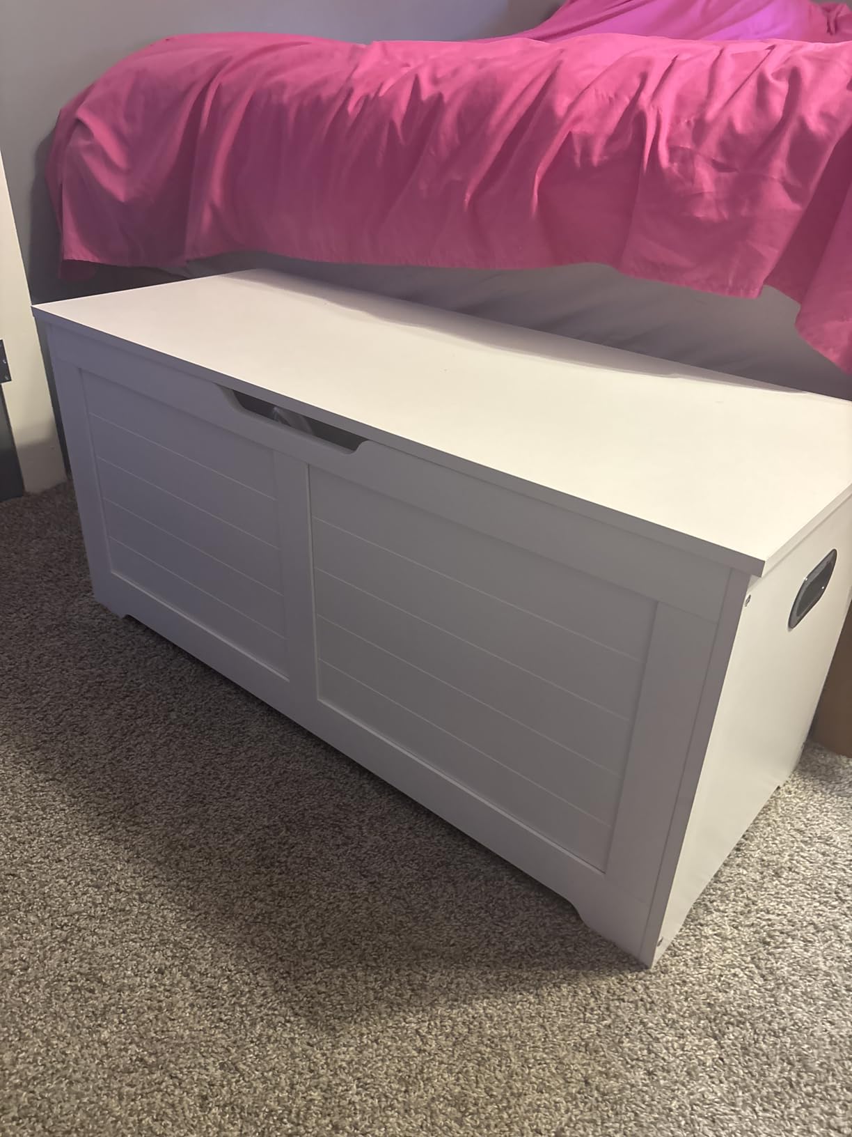 VASAGLE Storage Chest, 39.4 Inches Width Bench with 2 Safety Hinges customer photo 1