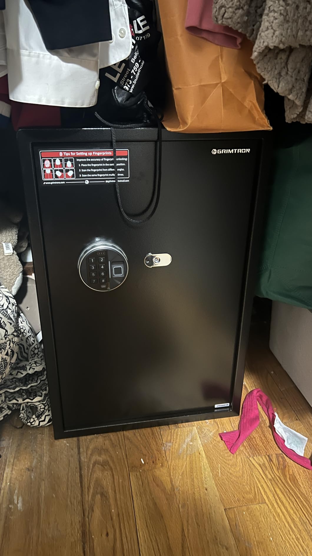 Grimtron 32LB Biometric 4 Pistols Safe with Fingerprint Lock, 3-8 Digit PIN | 2-in-1 Storage for 4 Pistols & Valuables, 1.71 Cu Ft Capacity, 30 Fingerprints, All-Metal Knob, Silent Mode & Type-C Power customer photo 1