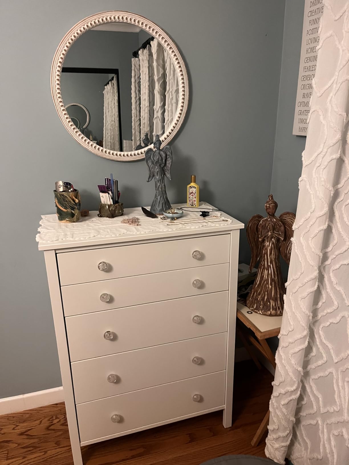 36x24 Inch Arched Wall Mirror, Rustic Farmhouse Arch Mirror for Bathroom customer photo 2