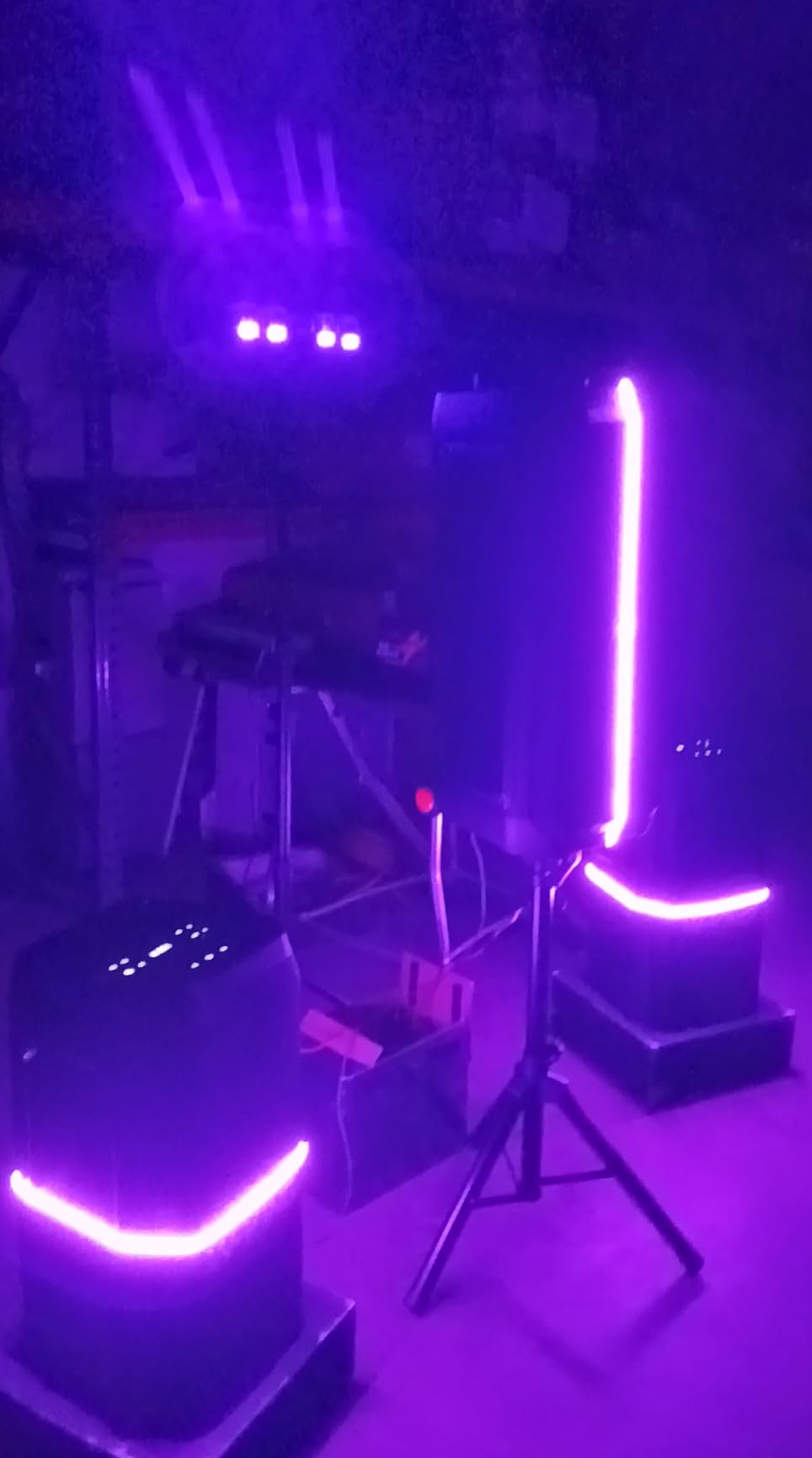 KeoBin 6-in-1 DJ Light with Stand, RGBW Disco Lights, Strobes, Laser Light customer photo 1