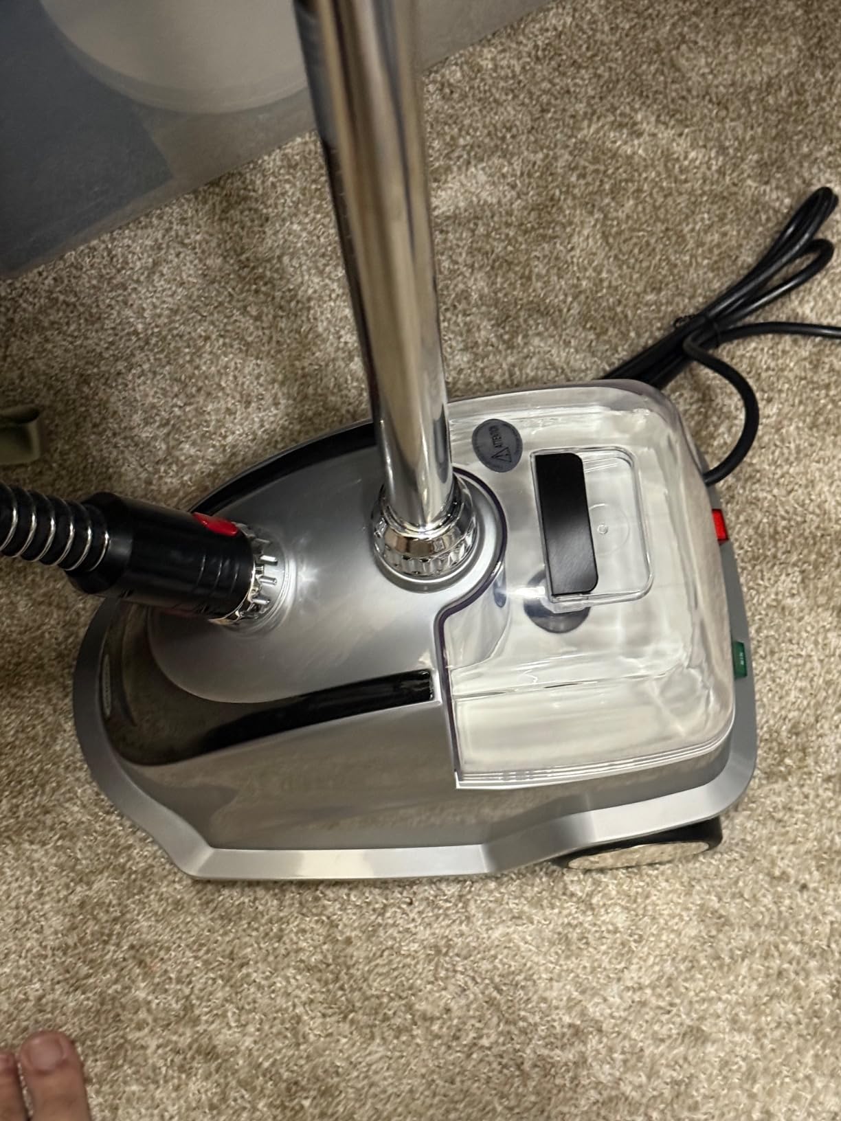 Anthter Steamer for Clothes, 1500W Powerful Standing Garment Steamer with Roll Wheels(Silver) customer photo 1