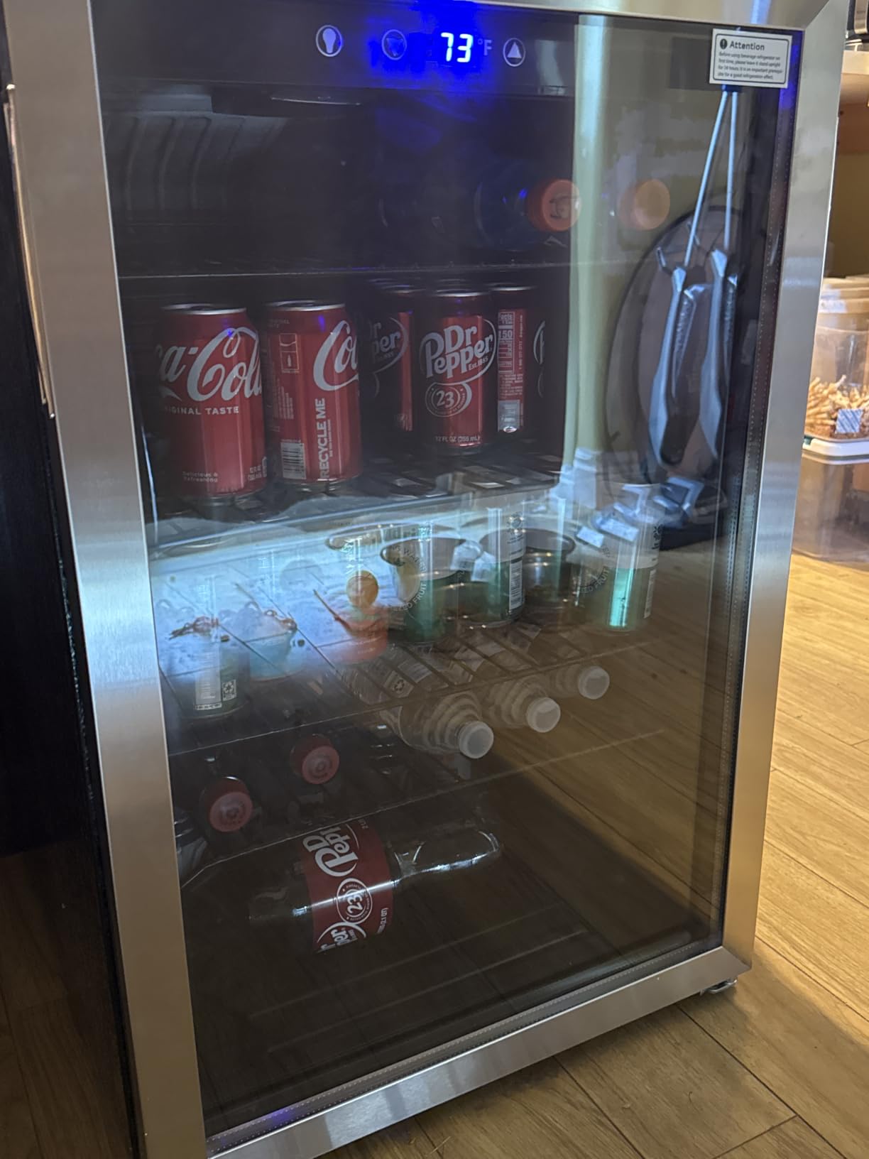 Feelfunn 126 Can Beverage Refrigerator, Glass Door Mini Fridge, 3.2 Cu.Ft customer photo 2