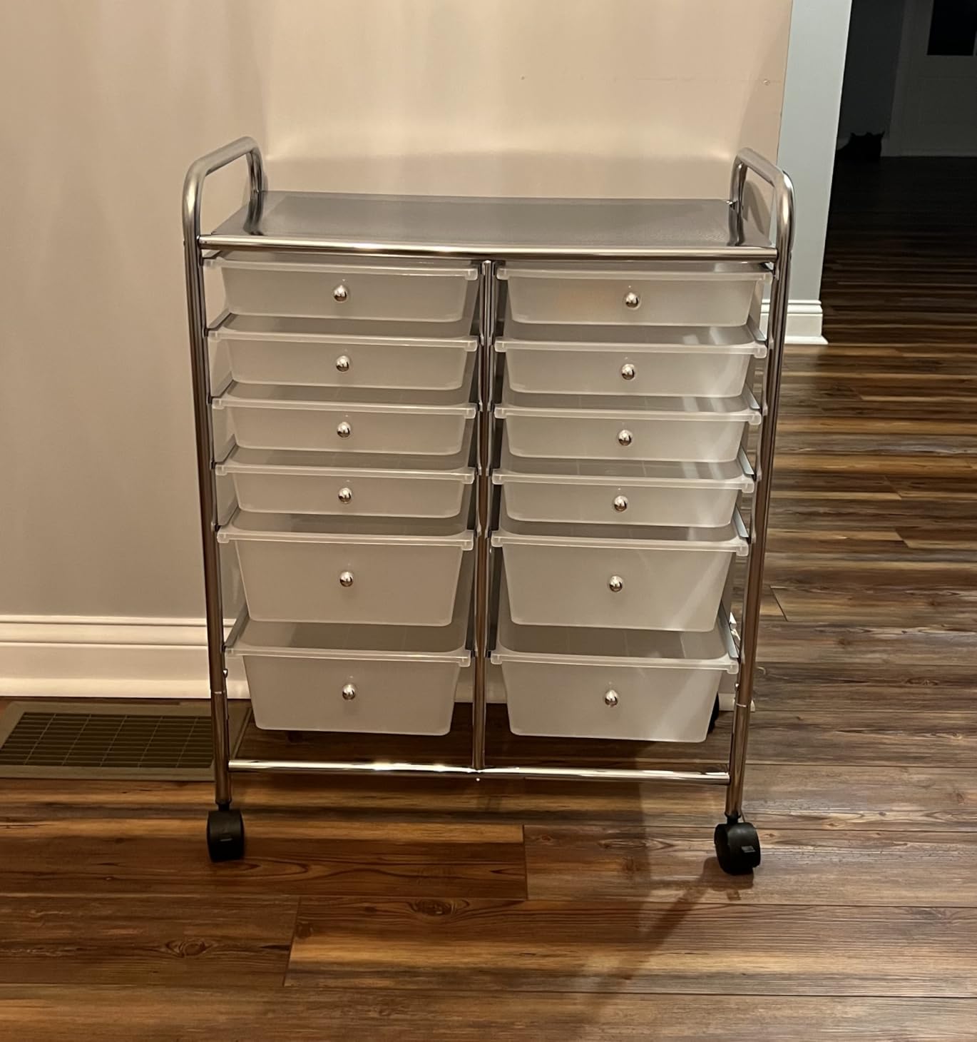 Simple Houseware 15 Drawers Rolling Utility Cart Art Craft Storage, Chrome customer photo 1