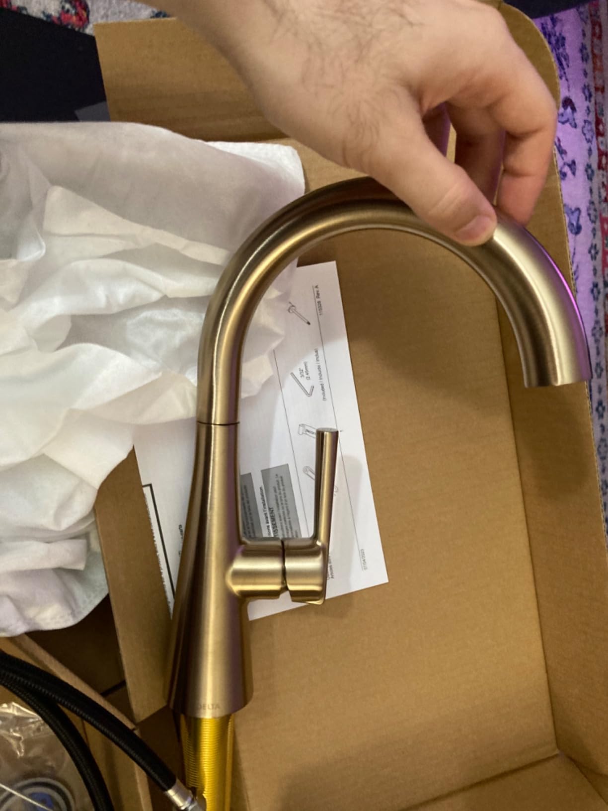 Delta Modern Brushed Nickel Single Hole Bar Sink Faucet, Single Handle Prep Sink Faucet, SpotShield Stainless 14882LF-SP customer photo 1