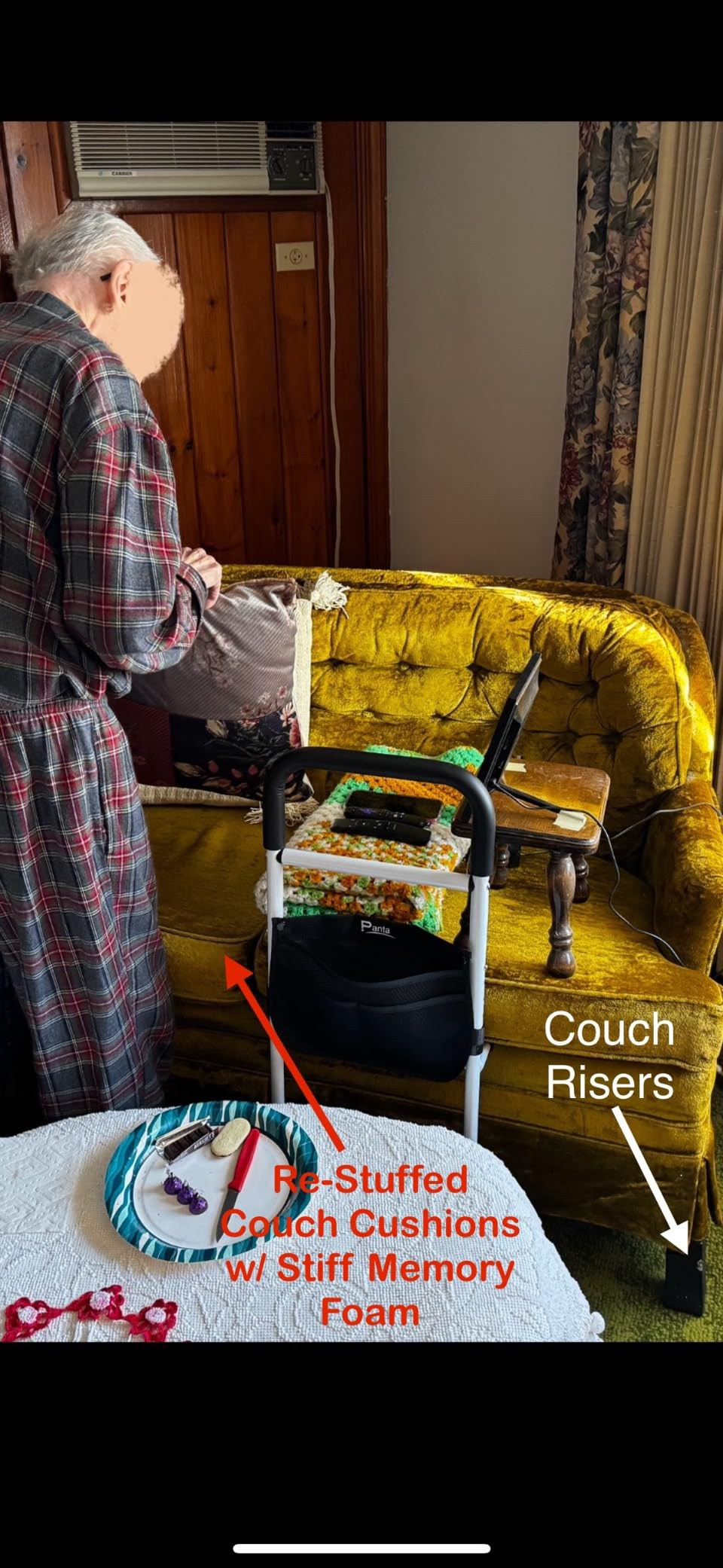 Panta Bed Rails for Elderly Adults Safety,Grey customer photo 2