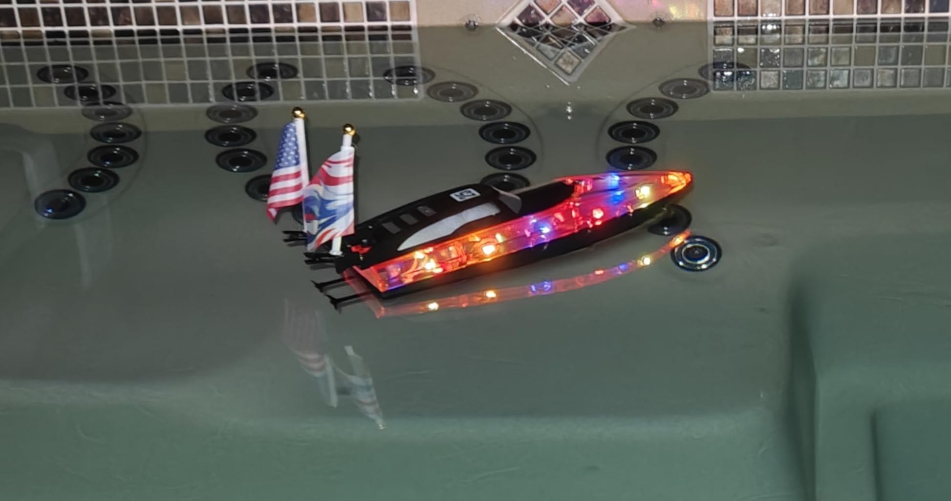 JOI MEW Remote Control Boat for Kids, RC Boat for Pool & Lake, LED Lights | 2.4GHz Remote Controlled Boat, Upgraded Waterproof Water Toy, Easy-to-Control, Summer Outdoor Gift for Boys & Beginner customer photo 1