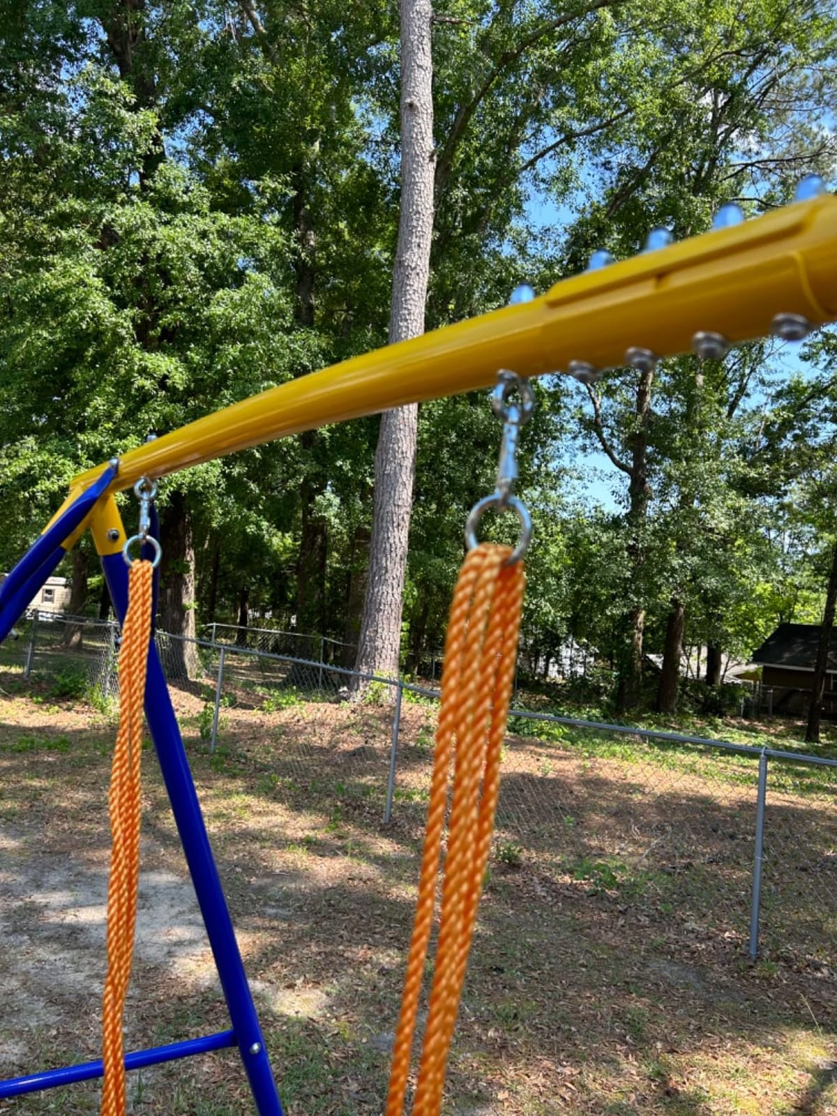 HONEY JOY 660 lbs Swing Sets for Backyard, 3 Seat Heavy Duty Metal A-Frame Swing Stand w/Platform Swing, Belt Swing, Baby Swing, Playground Swingset Outdoor for Kids, Swing Set for Toddlers 3-10 customer photo 2
