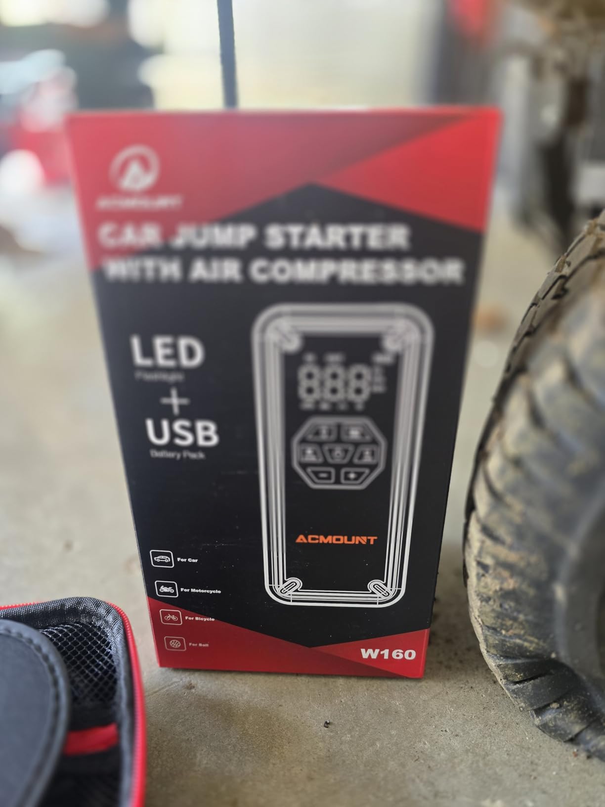 ACMOUNT W160 5000A Jump Starter with Air Compressor 150PSI, 12V Jump Box customer photo 1