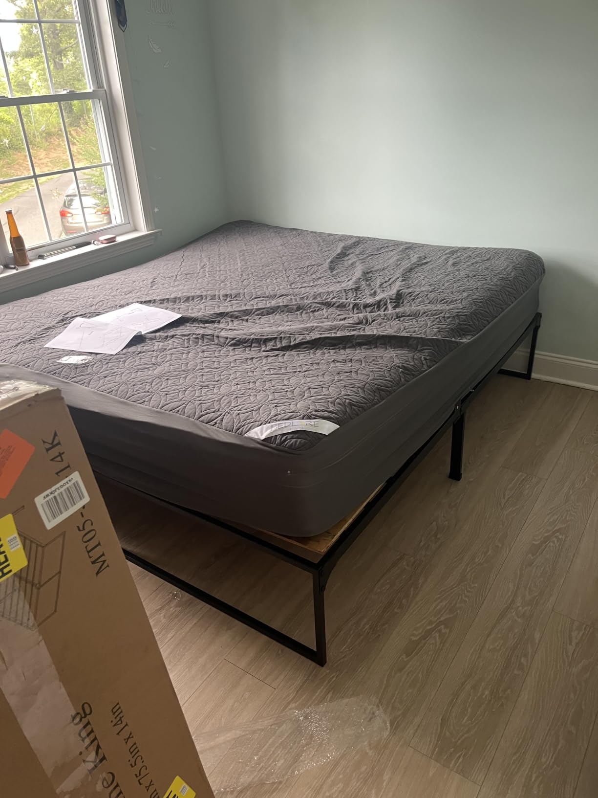 Yitong Angel Full Size Bed Frame, 18 Inch Heavy Duty Support 3500 lbs Metal Platform, No Box Spring Needed/Noise Free/Non-Slip/Steel Slat Support/Easy Assembly customer photo 1