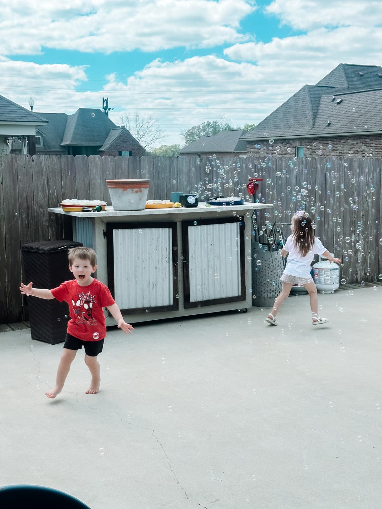 Bubble Machine Automatic Bubble Blower for Kids: Battery Operated Bubble Maker for Toddlers 1-3 | 20000+ Bubbles Per Min Contain 6 AA Battery | Outdoor Toys for Parties Birthday Wedding customer photo 1