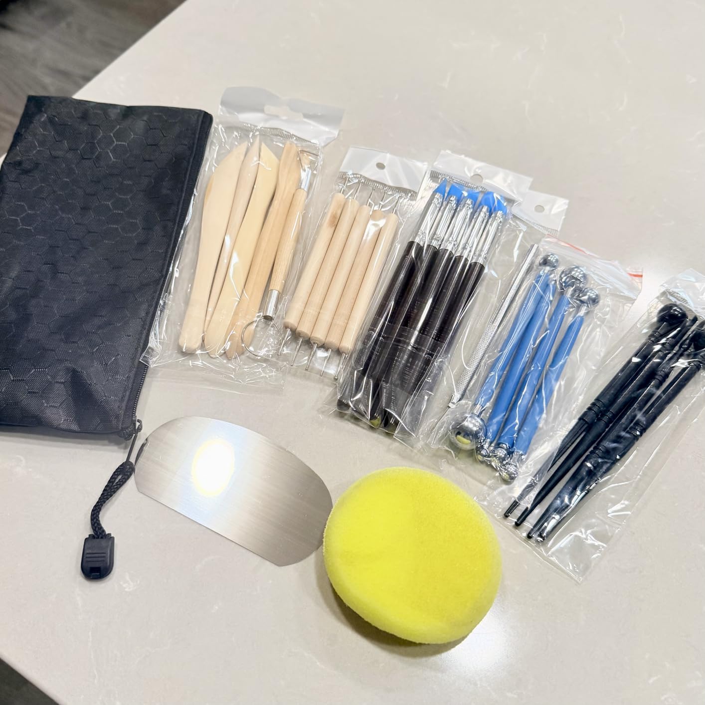 Amrules 27 Pcs Polymer Clay Sculpting Tools Kit for Adults, Light Yellow customer photo 1
