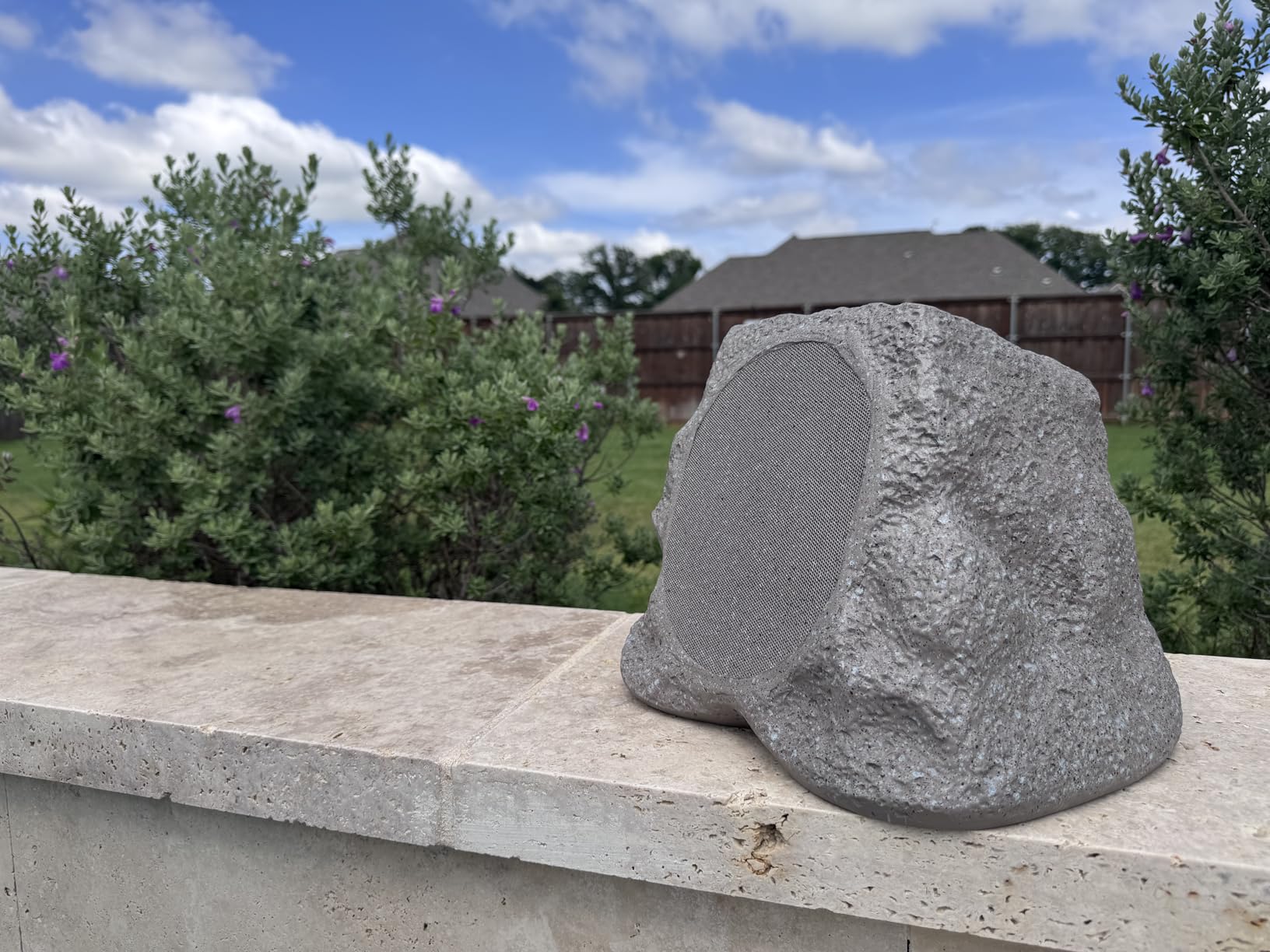 Victrola Rock Speaker Connect - Outdoor Bluetooth Solar Speaker - Granite customer photo 2
