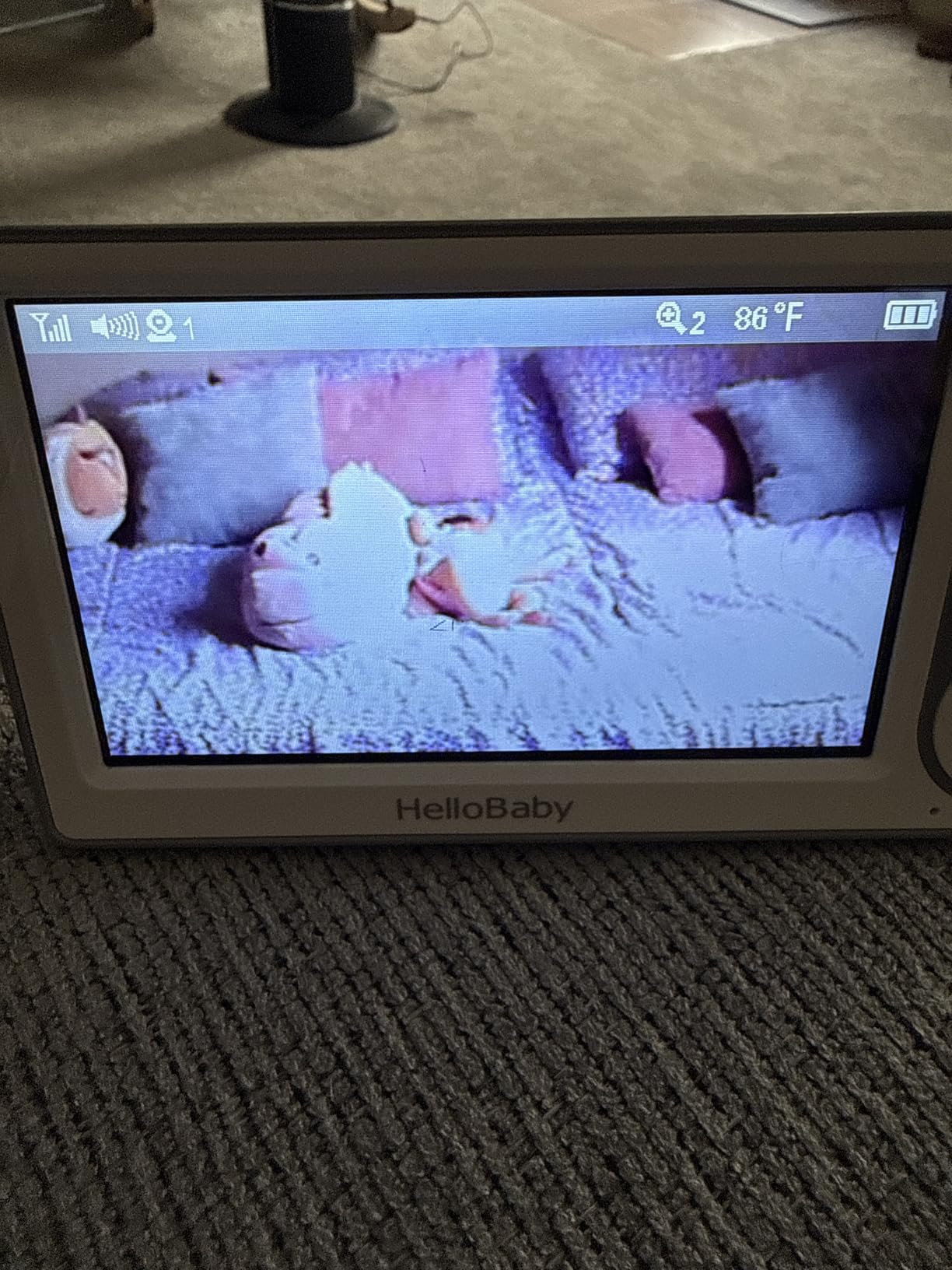 HelloBaby 4.3'' Video Baby Monitor No WiFi, 30 Hours Battery | Remote Pan-Tilt-Zoom, Baby Monitor with Camera and Audio, Night Vision, ECO Mode, Two-way Talk, 8 Lullabies, 1000ft Range customer photo 2