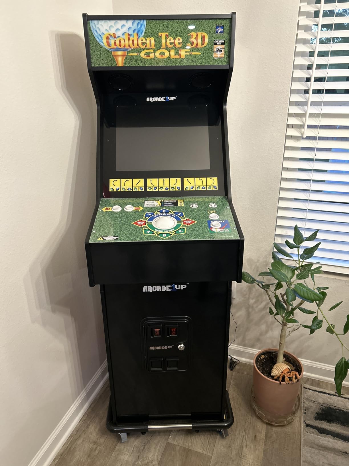 Arcade1Up Golden Tee 3D Deluxe Home Arcade, 8 Golf + Bowling Games | Over 5-Foot Video Game Machine with Trackball Controller customer photo 1