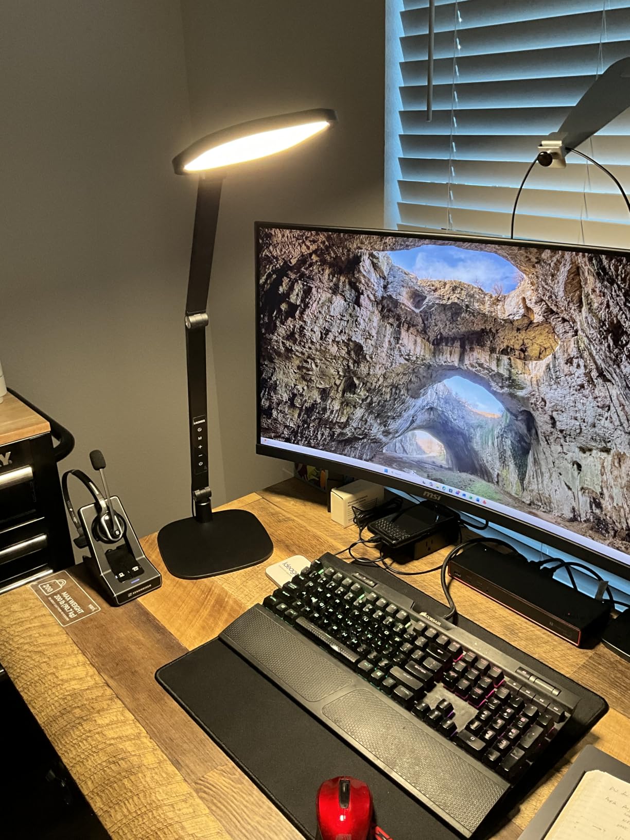 LitONES LED Desk Lamp for Home Office, Eye-Caring Diffused Desk Light | Professional Computer Light for Reading, Study, Craft & Video Calls, Metal Swing Arm Table Lamp with 30 Modes, Memory & Timer customer photo 2