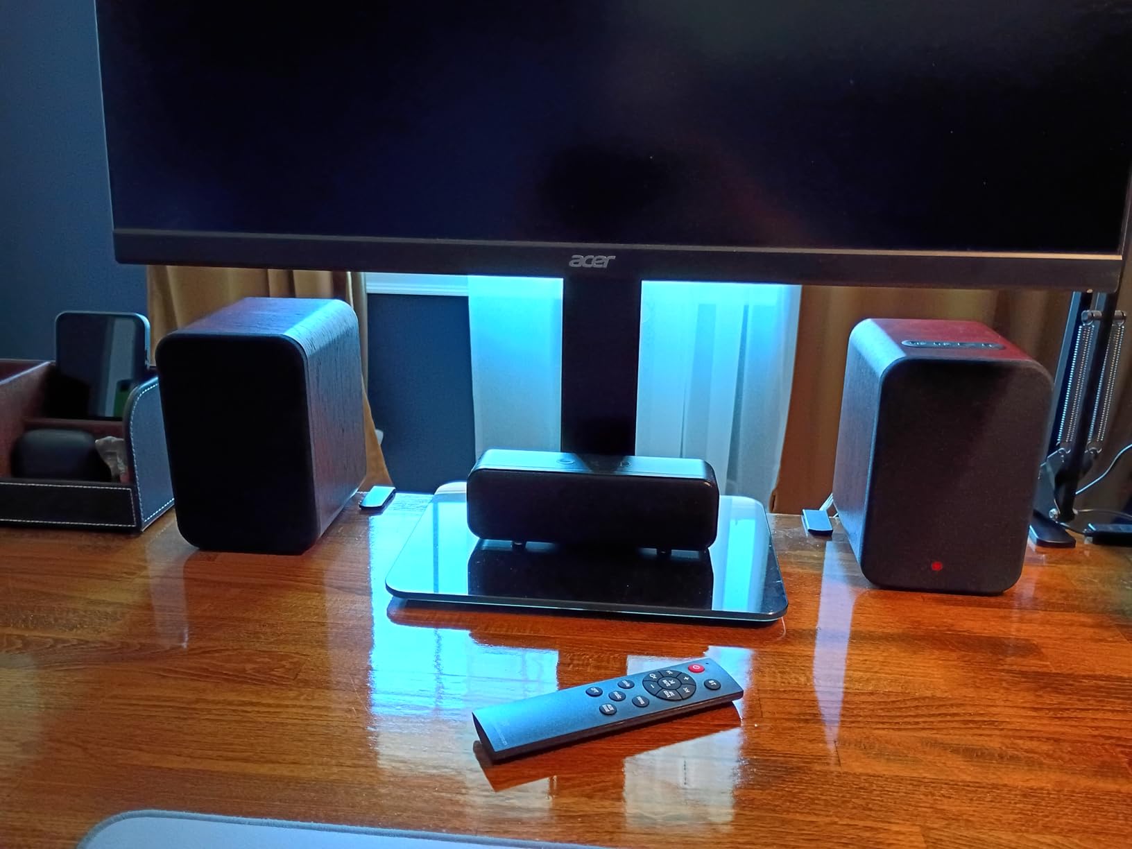 RIOWOIS Powered Bookshelf Speakers, Desktop Speakers for Record Player | 40W, 2.75