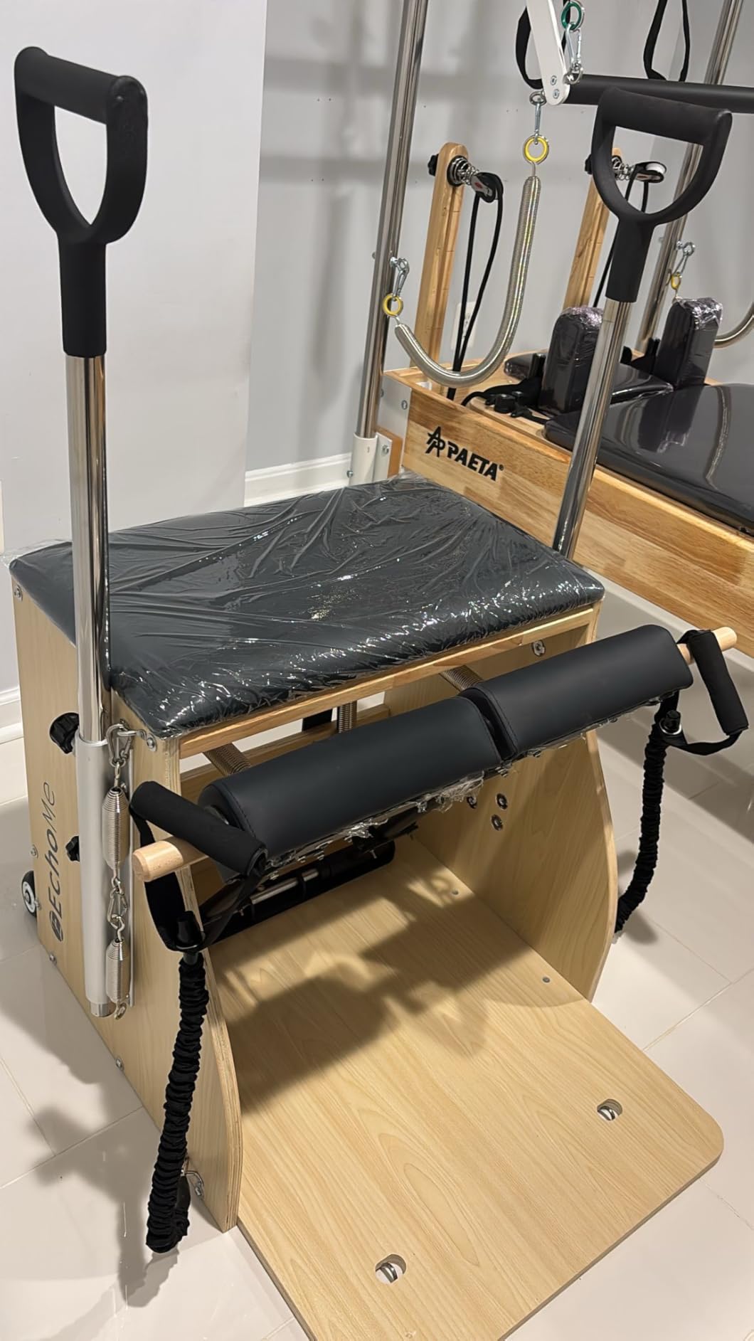 EchoMe Plates Combo Chair with Handles, Split-Pedal Stability Pilates Chair,Yoga Fitness Trainer, Pilates Reformer Machine, Pilates Equipent of Maple Wood for Home use and Studio Use customer photo 2